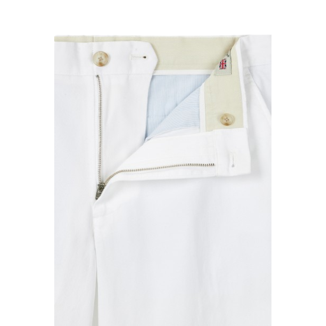 Man On The Boon Washed Cotton Chino Pants White