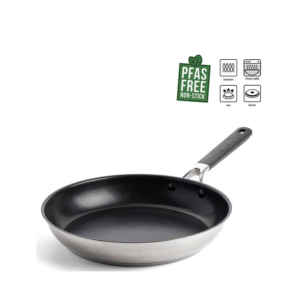 Kitchenaid Classic Stainless Steel 24cm Healthy Ceramic Open Frypan KACC697909