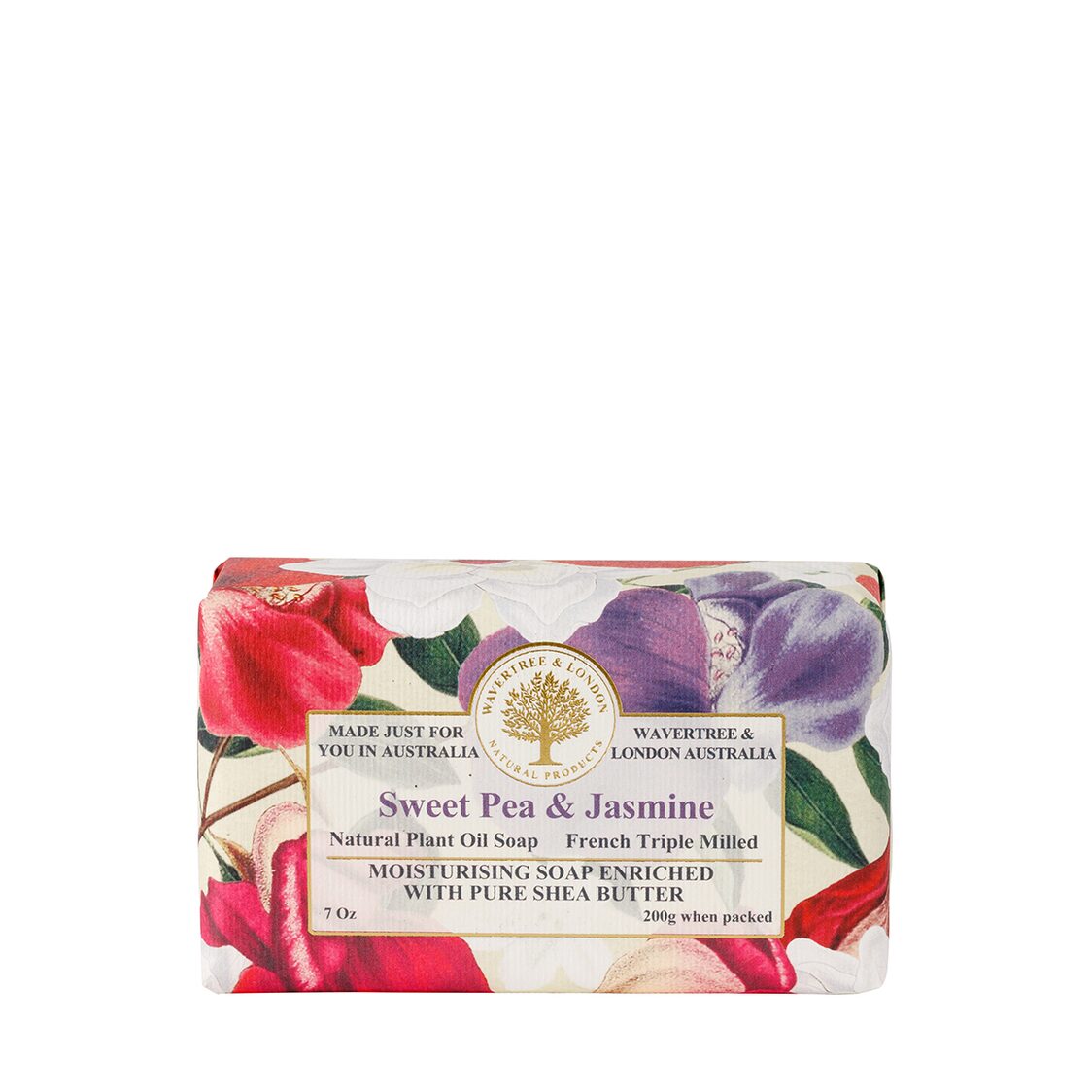 Wavertree & London Sweet Pea & Jasmine Soap Bar 200g