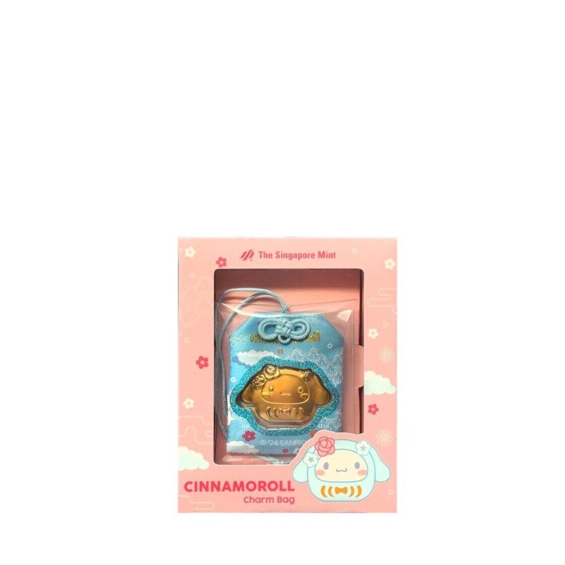 The Singapore Mint Sanrio Cinnamoroll Daruma Gold Foil Charm Bag