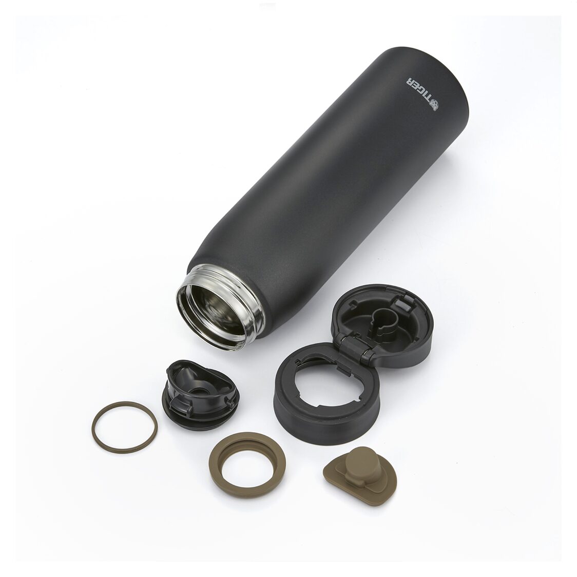 TIGER Double Stainless Steel Bottle 600ml - Matte Black (MCX-A601 KM)