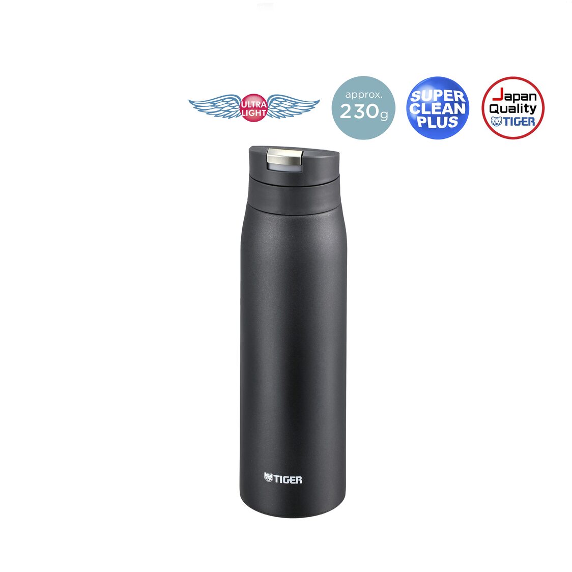 TIGER Double Stainless Steel Bottle 600ml - Matte Black (MCX-A601 KM)