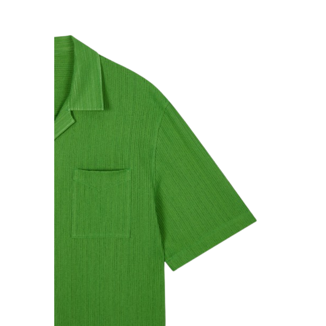 Studio Tomboy Pleated Jersey Pajama Shirt Green
