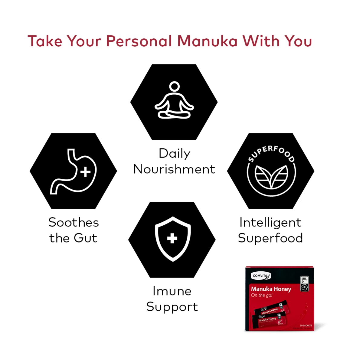 Comvita UMF 5+ Manuka Honey 30 Sachets (30x10g)