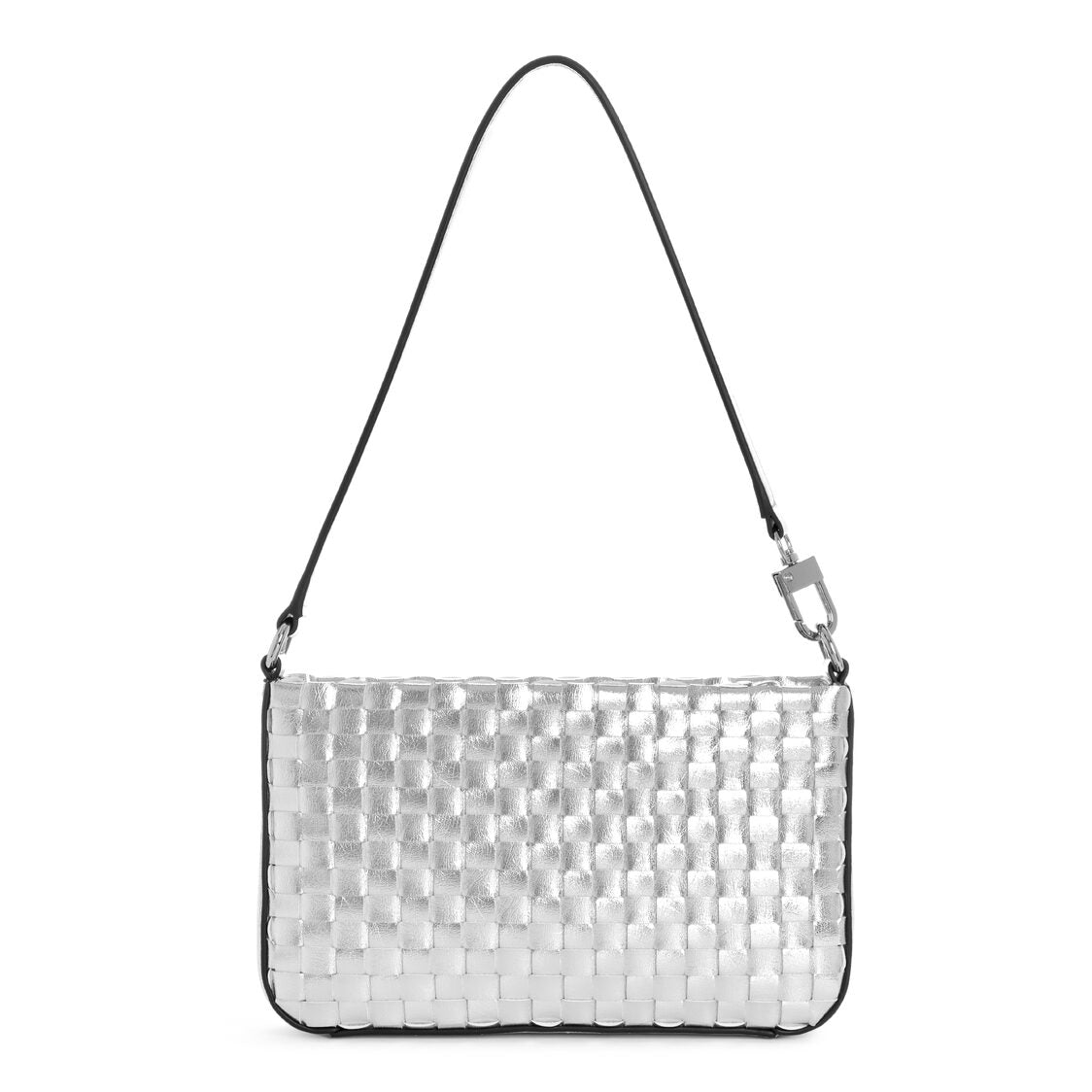 Guess Twiller Mini Top Zip Shoulder,Silver