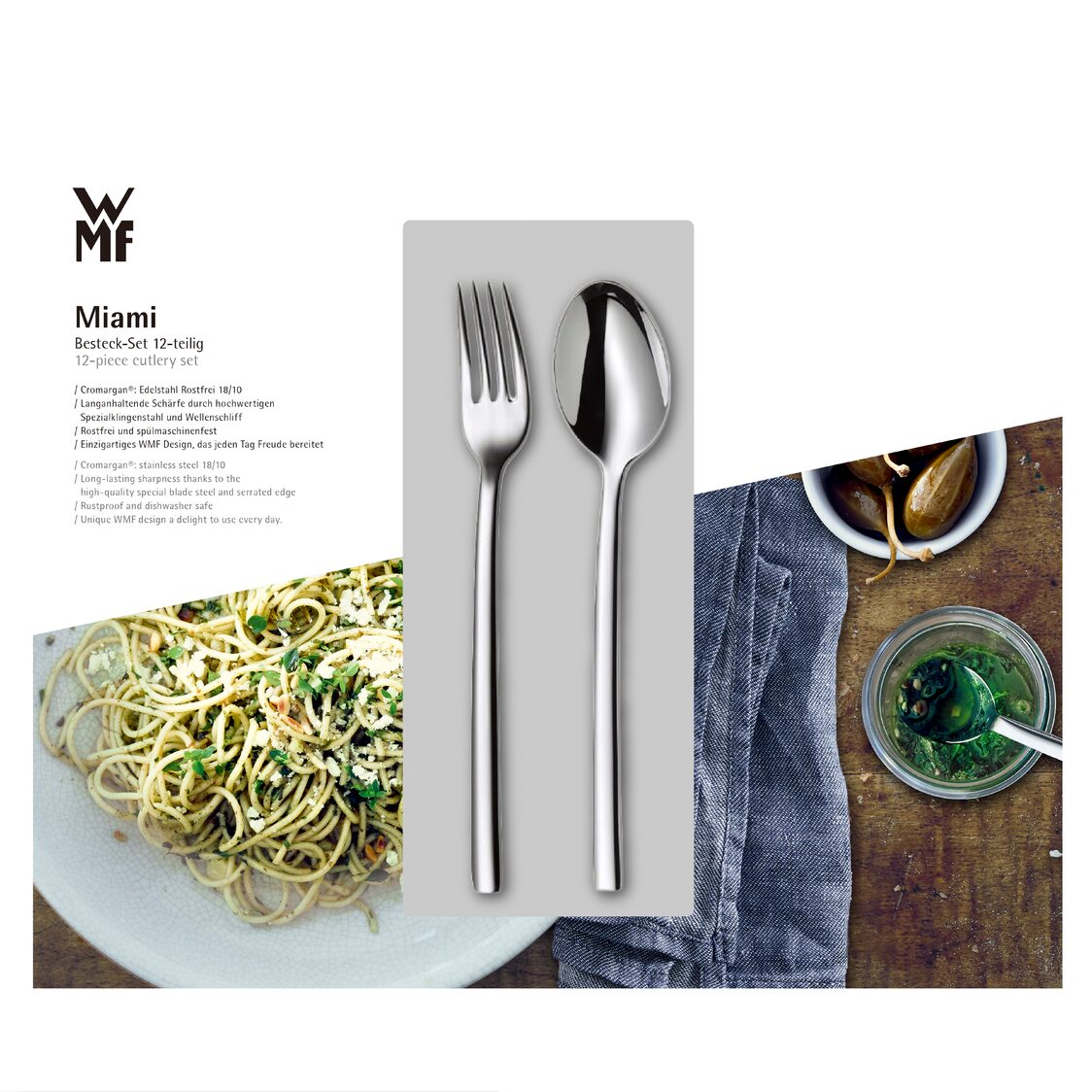 WMF Palma Cromargan® Cutlery Set 12 Piece (12-7200-9012)