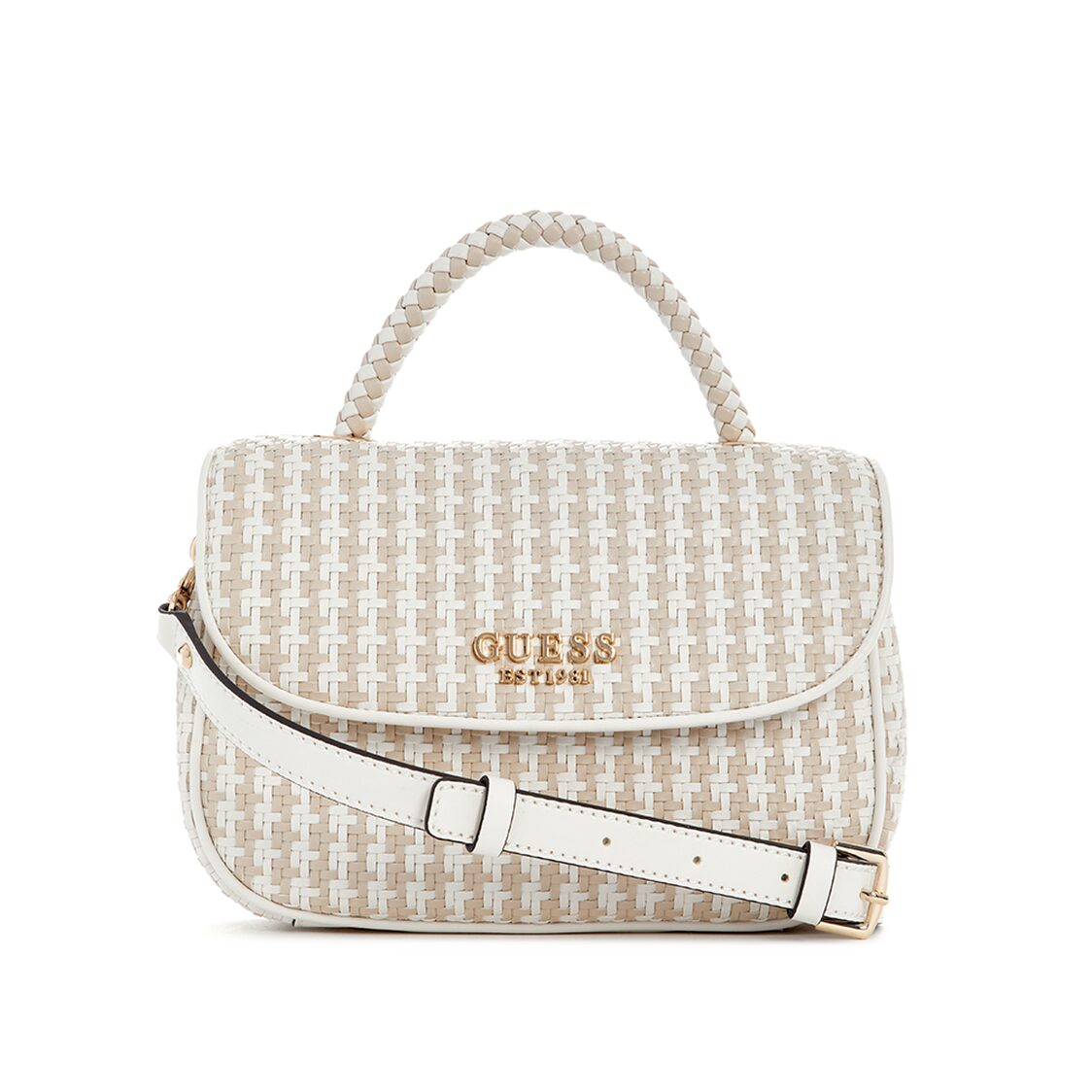 MIREMA TOP HANDLE FLAP,WHITE MULTI