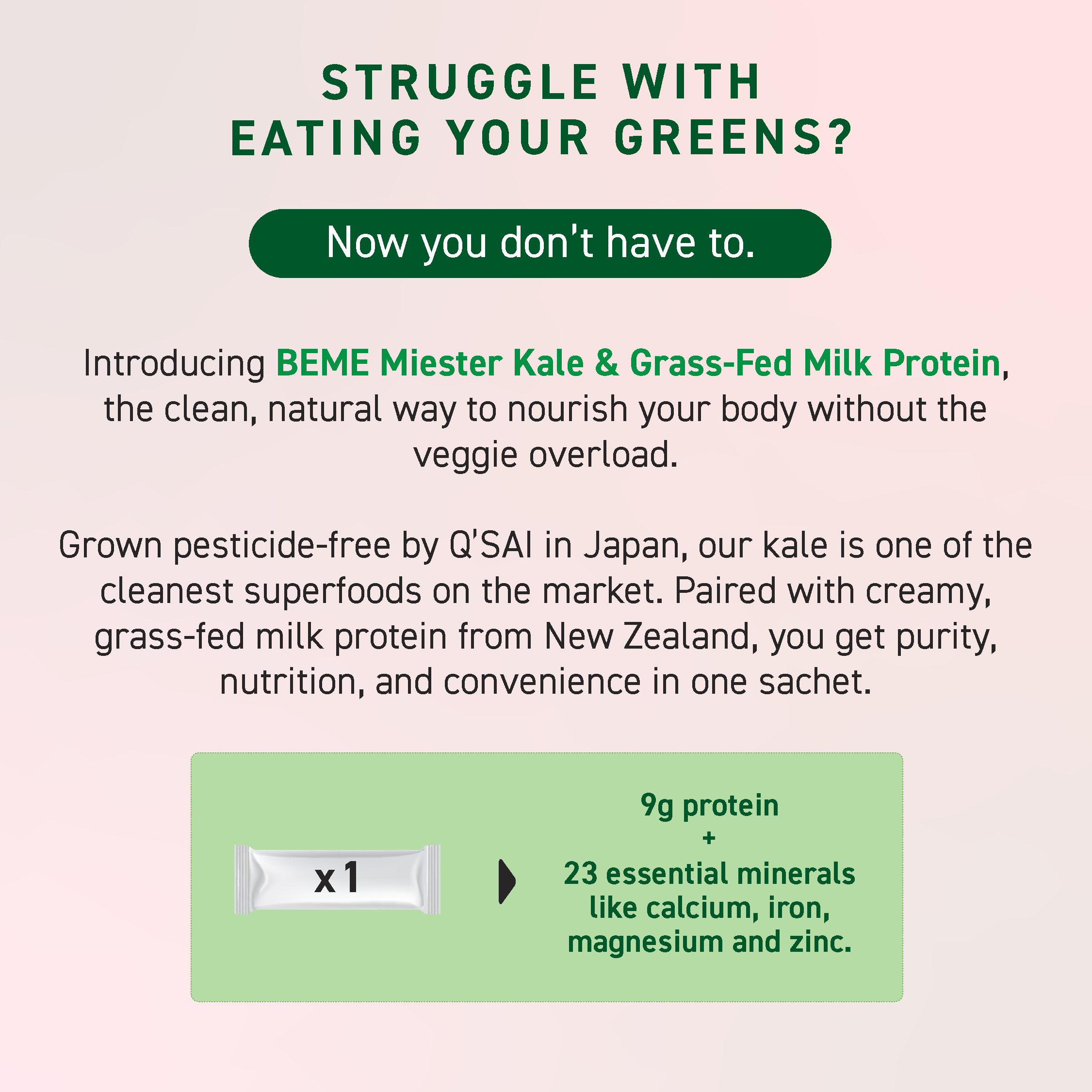 Beme Meister Kale & Grass-Fed Milk Protein