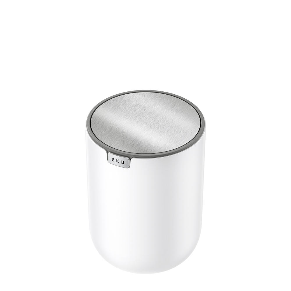 Eko 2.2L Table Top Trash Bin White (EK9206P-2.2L-WH)