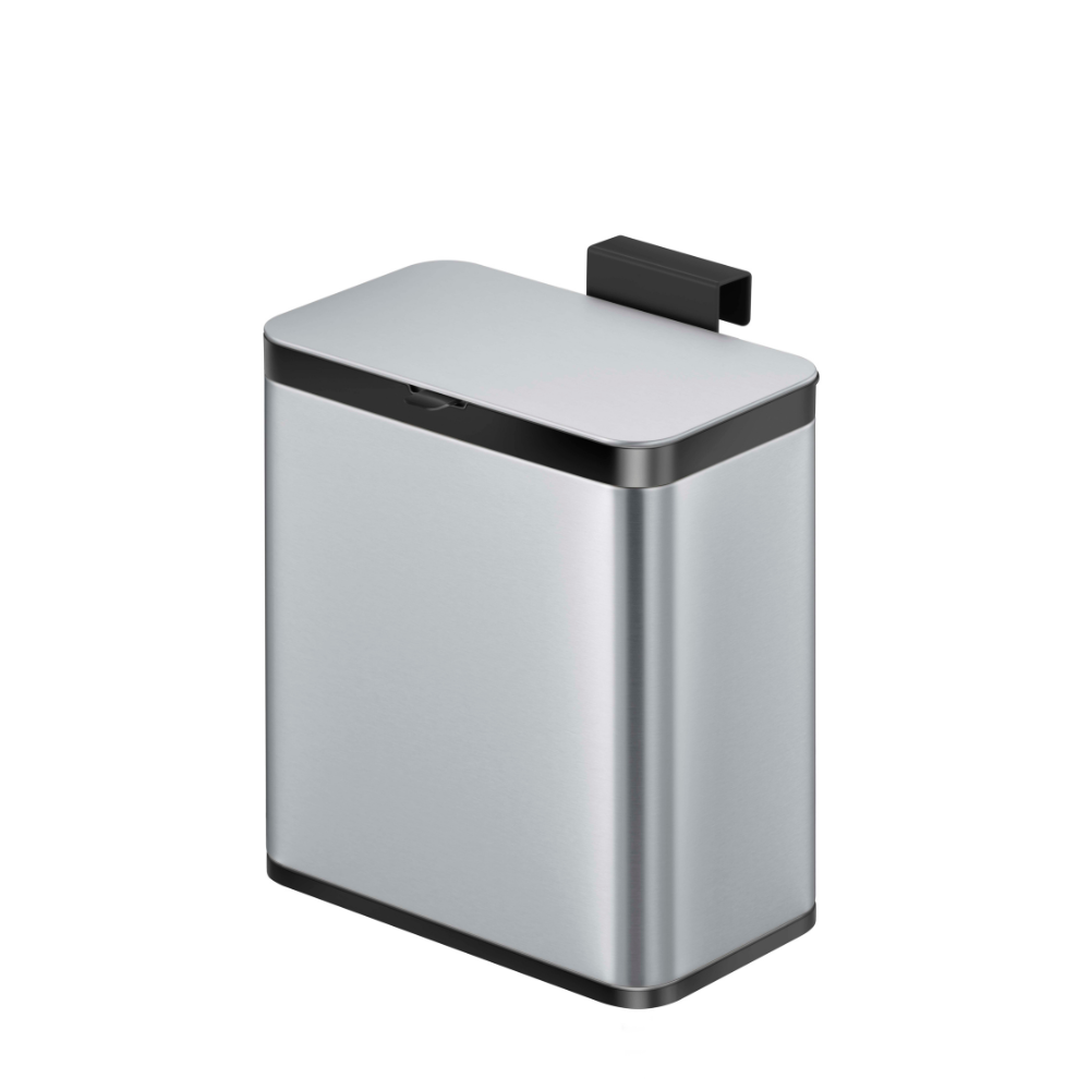 Eko 7L Stainless Steel Kitchen Bin With Pulled Lid (EK9008MMT-7L-BL)