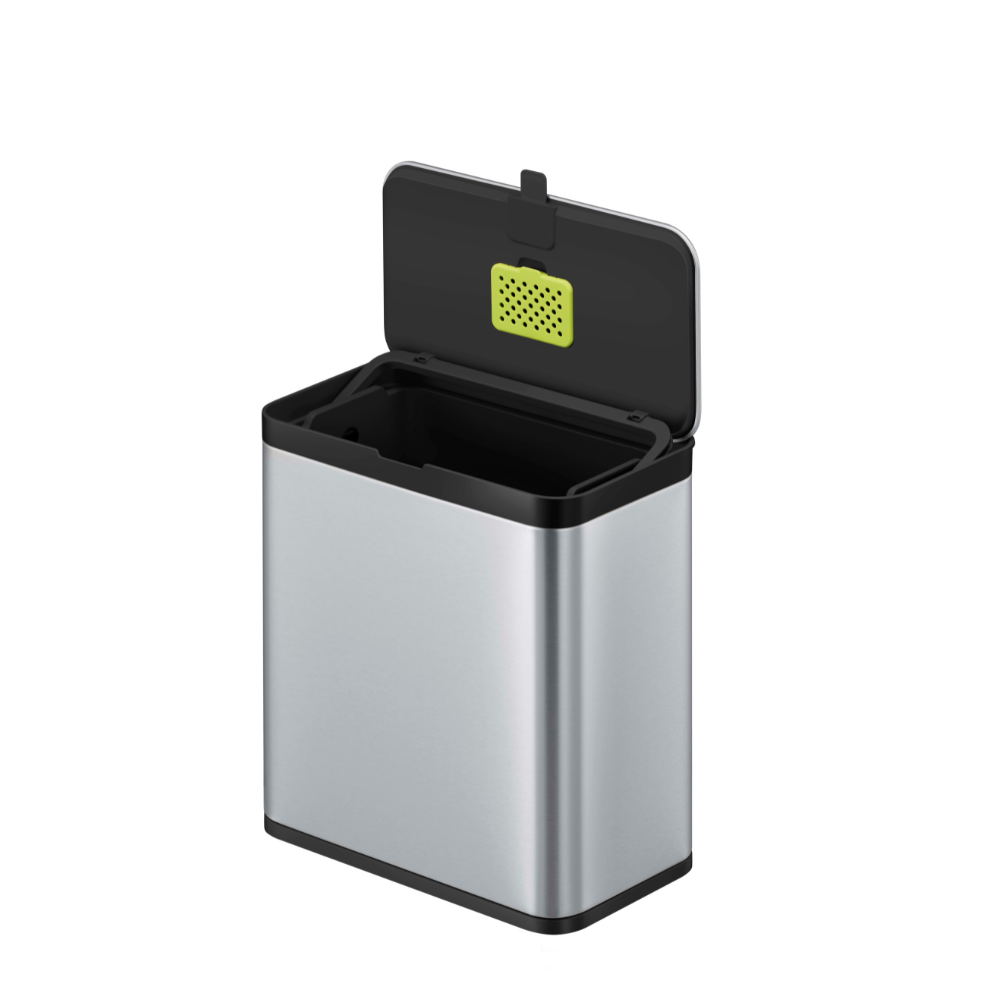 Eko 7L Stainless Steel Kitchen Bin With Pulled Lid (EK9008MMT-7L-BL)