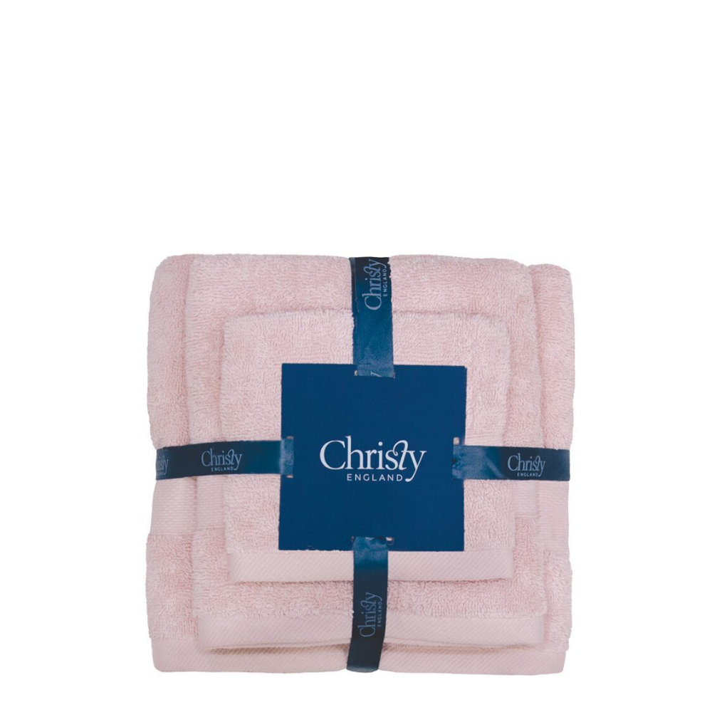 Christy 100% Combed Cotton 4pc (Face,Sports,Bath Towel & Terry Mat) Bundle Set