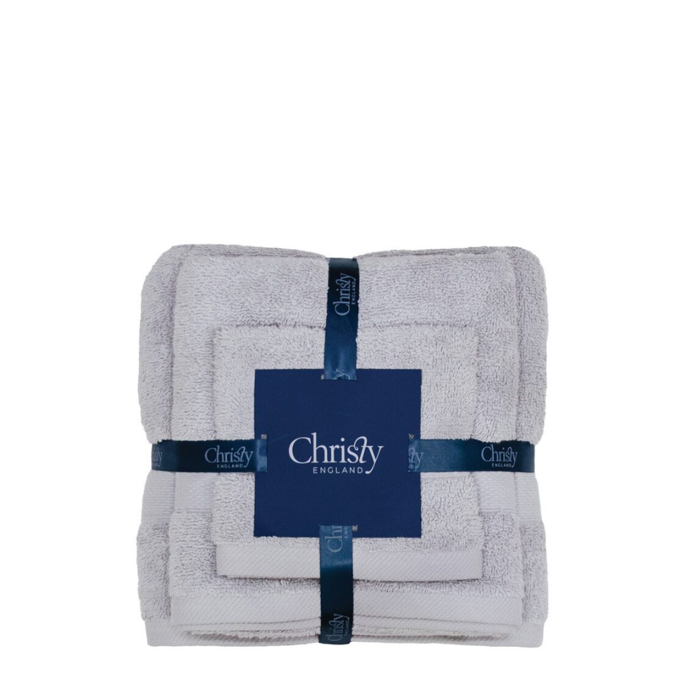 Christy 100% Combed Cotton 4pc (Face,Sports,Bath Towel & Terry Mat) Bundle Set