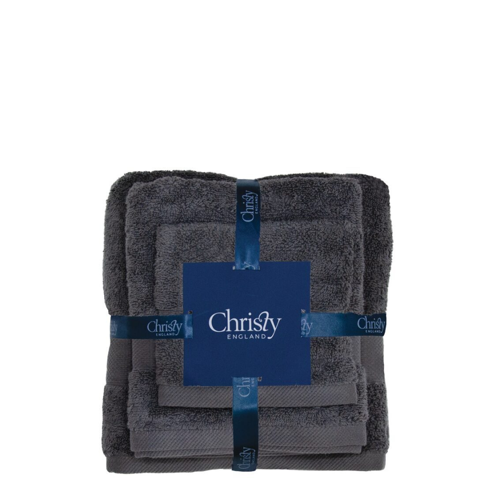 Christy 100% Combed Cotton 4pc (Face,Sports,Bath Towel & Terry Mat) Bundle Set