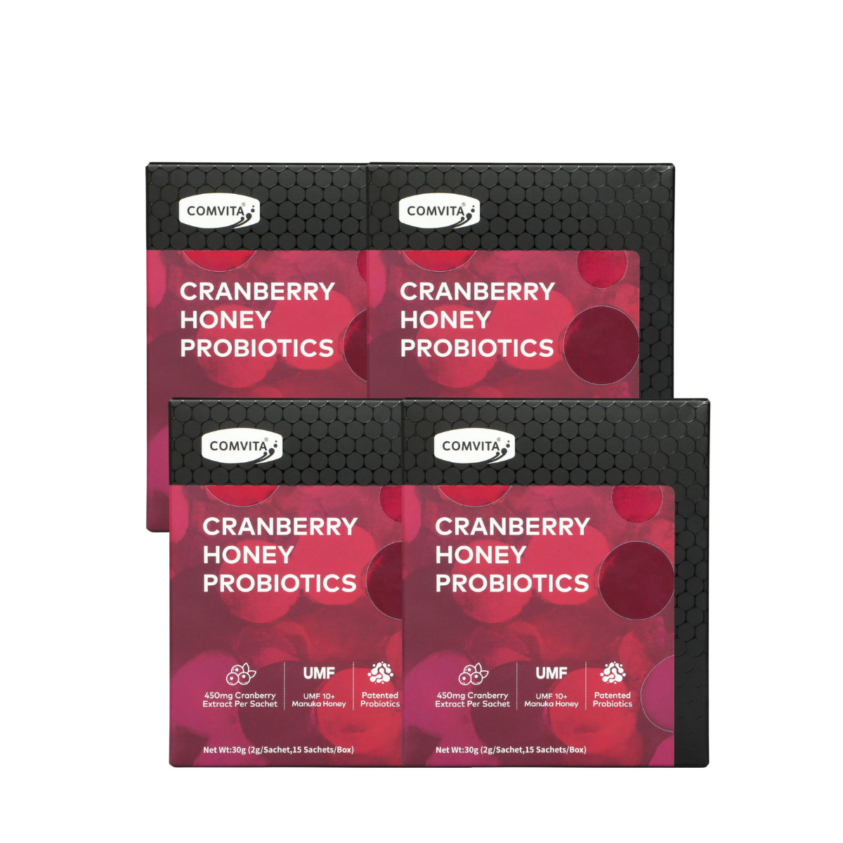 Comvita Cranberry Probiotics Manuka Honey Drink 15s (4 Boxes)