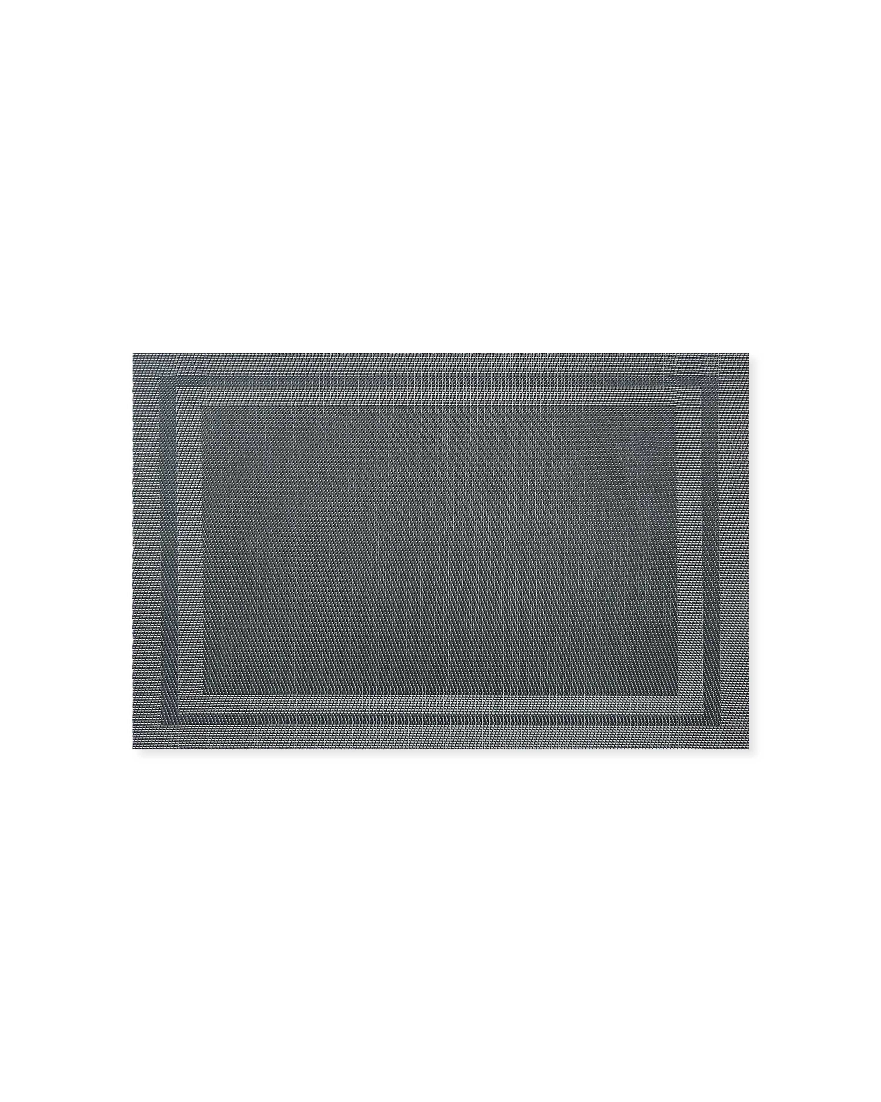 Rapee Cornice Woven Texilene Placemat – Tone on Tone Double Border Design – 30 x 45 cm – Black