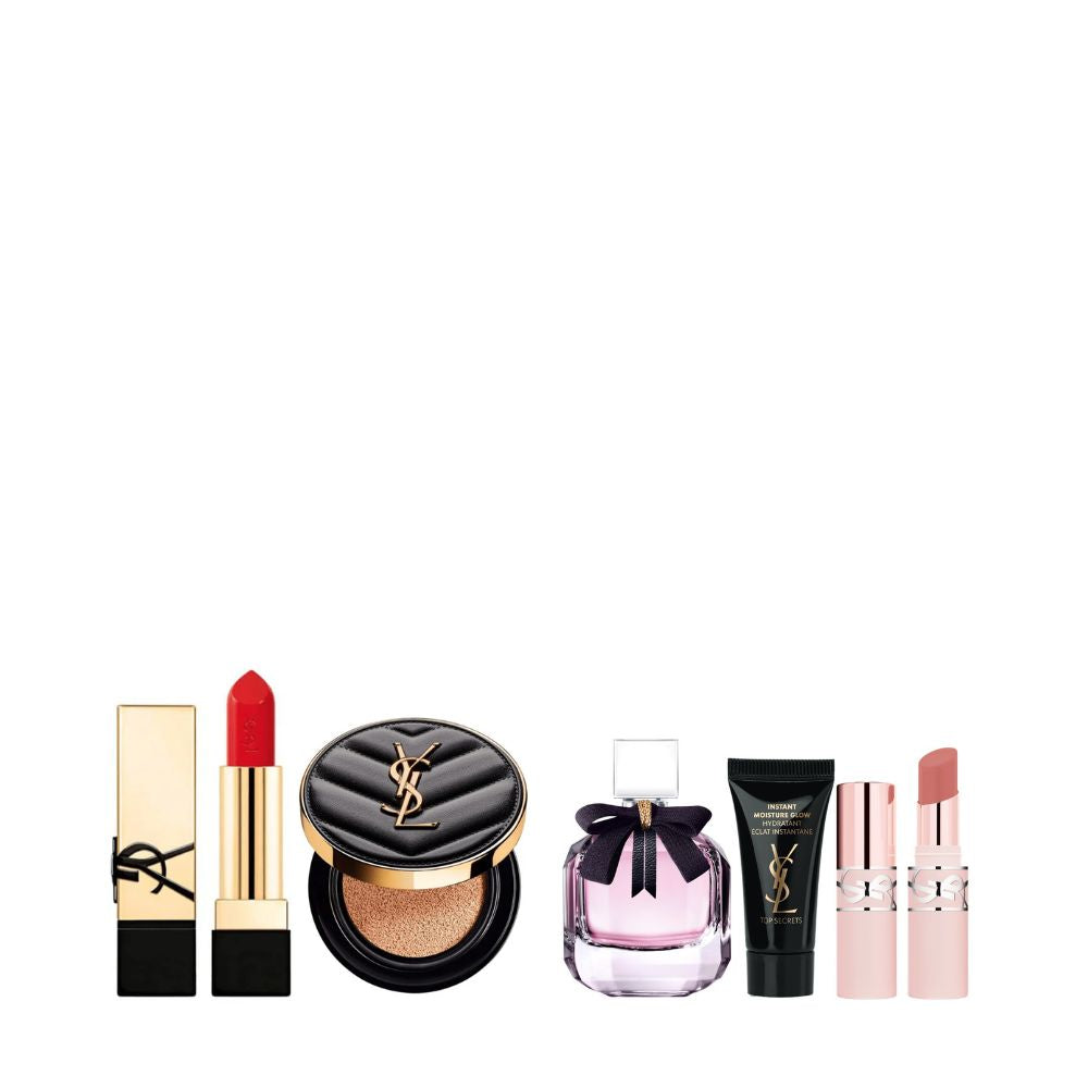 Yves Saint Laurent Cushion & Lipstick Set with 3-pc Gift