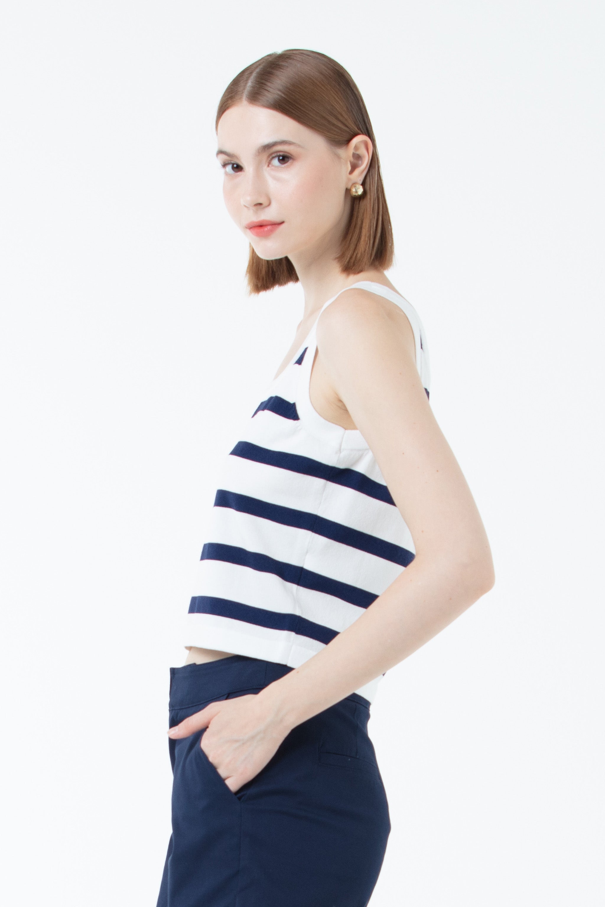 K/Woods Coastline Striped Tank