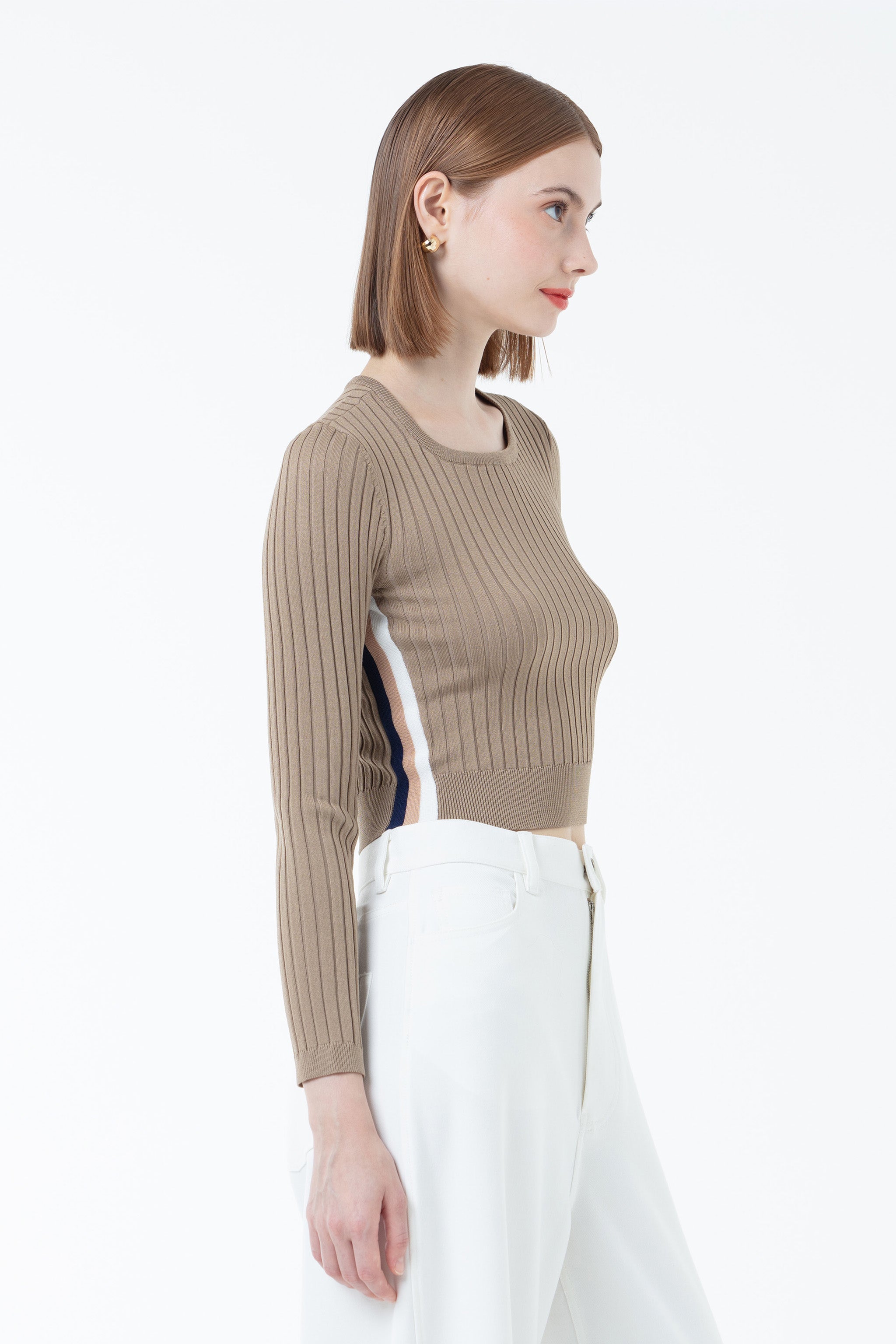 K/Woods Ribbed Cropped Sweater