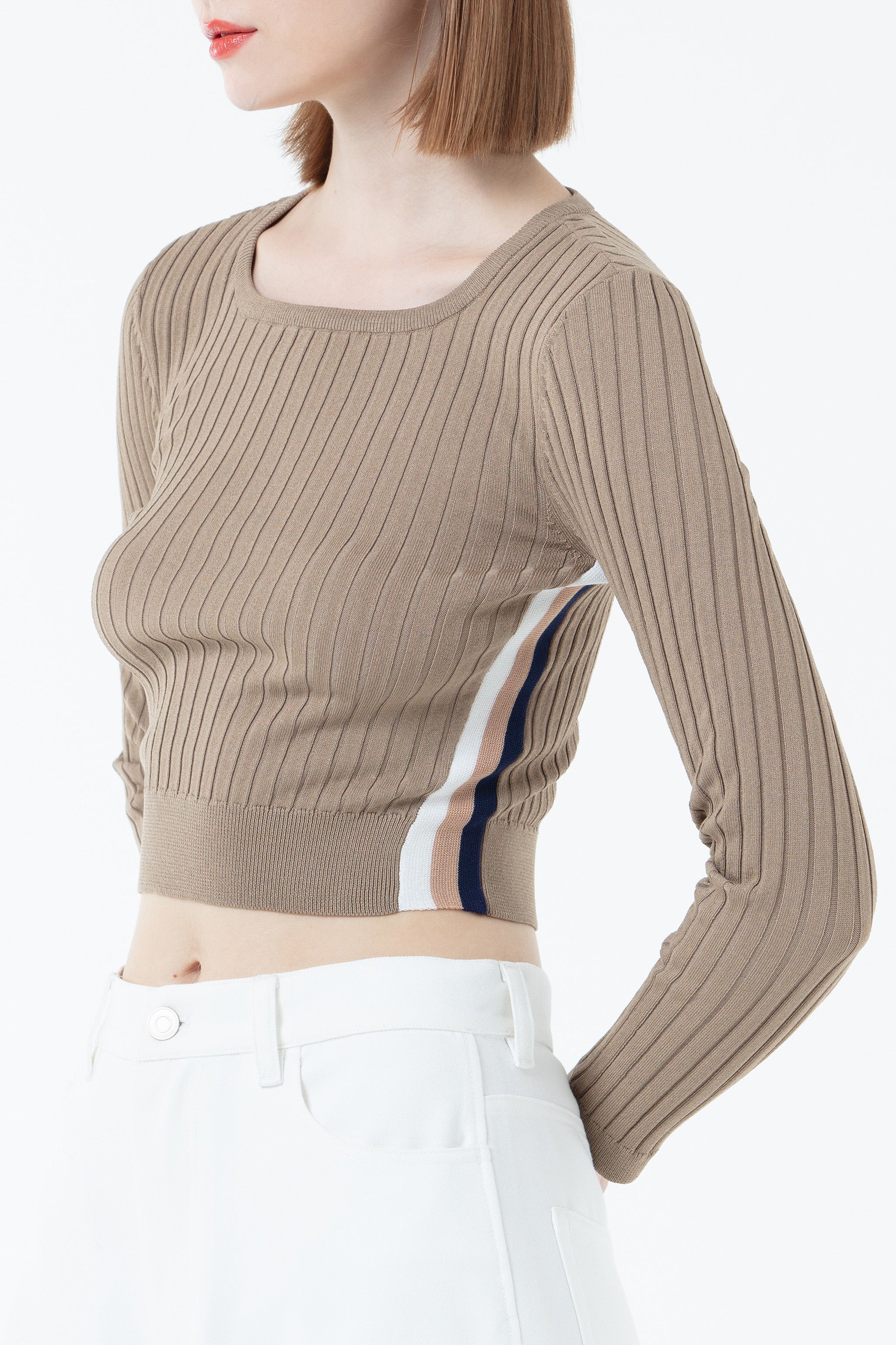 K/Woods Ribbed Cropped Sweater