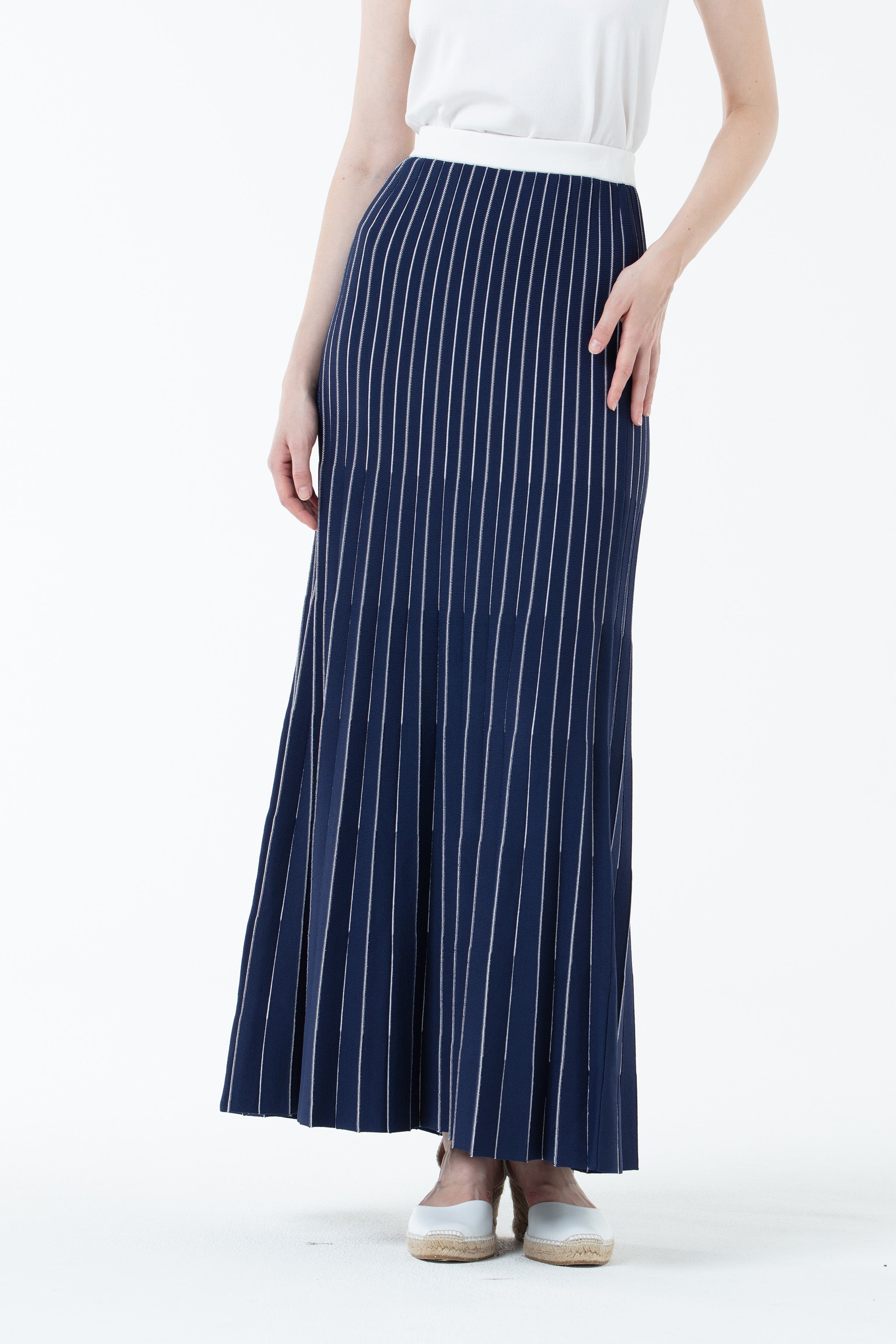 K/Woods Ocean Wave Pleated Skirt
