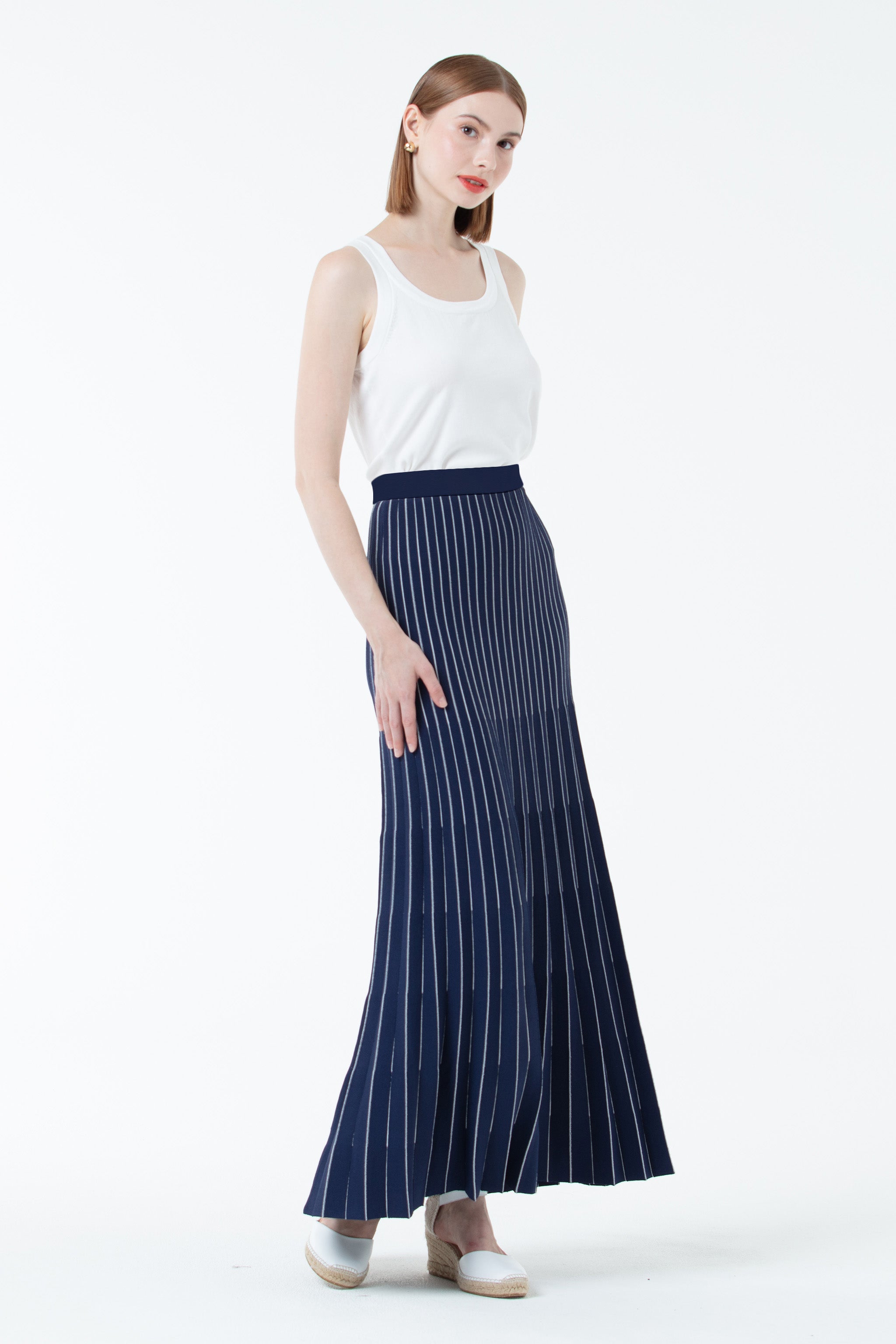 K/Woods Ocean Wave Pleated Skirt