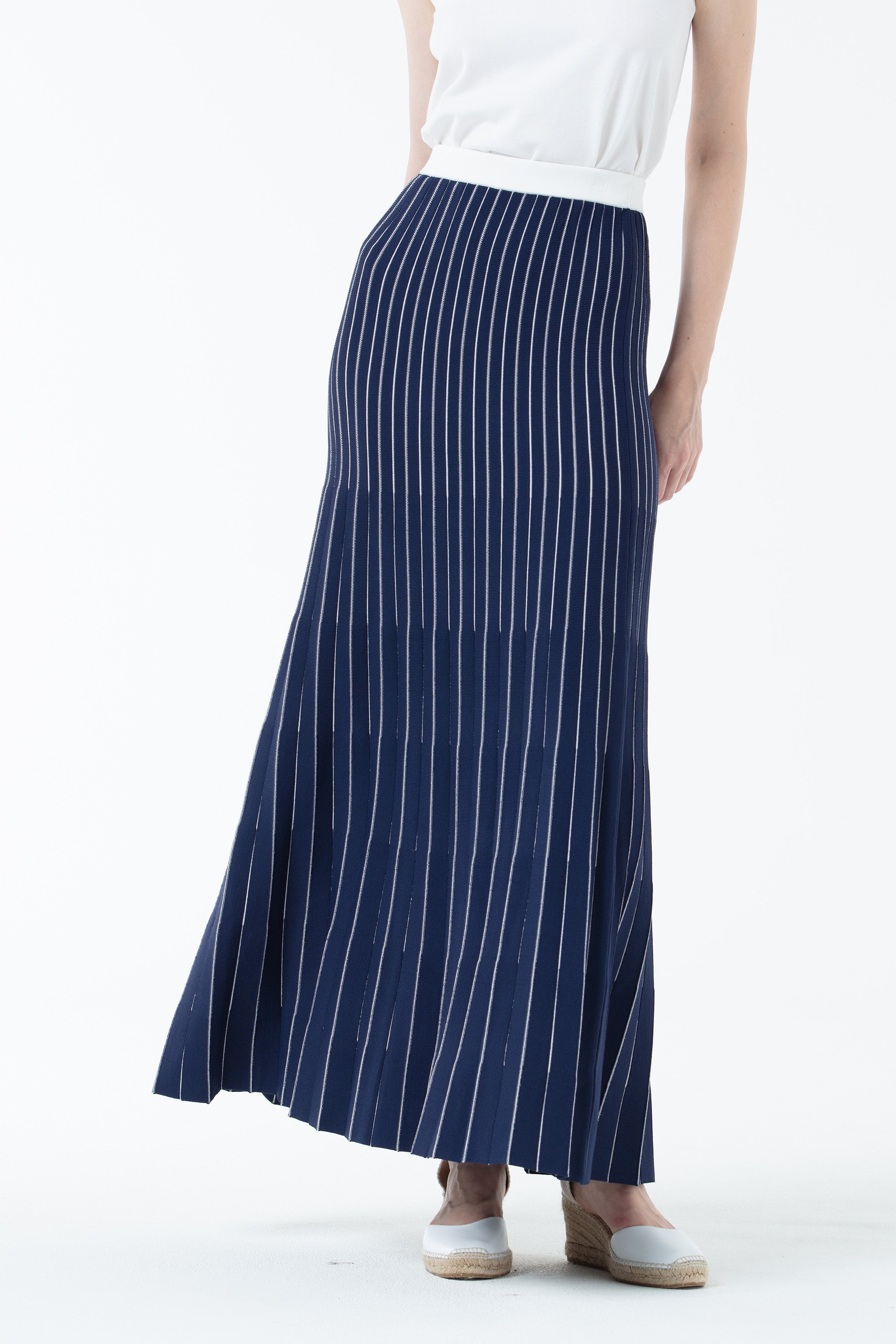 K/Woods Ocean Wave Pleated Skirt