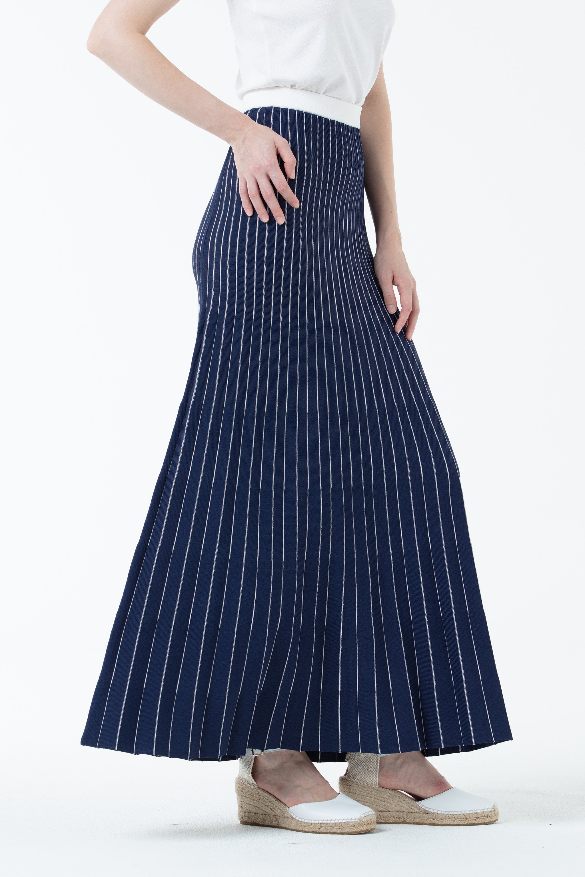 K/Woods Ocean Wave Pleated Skirt