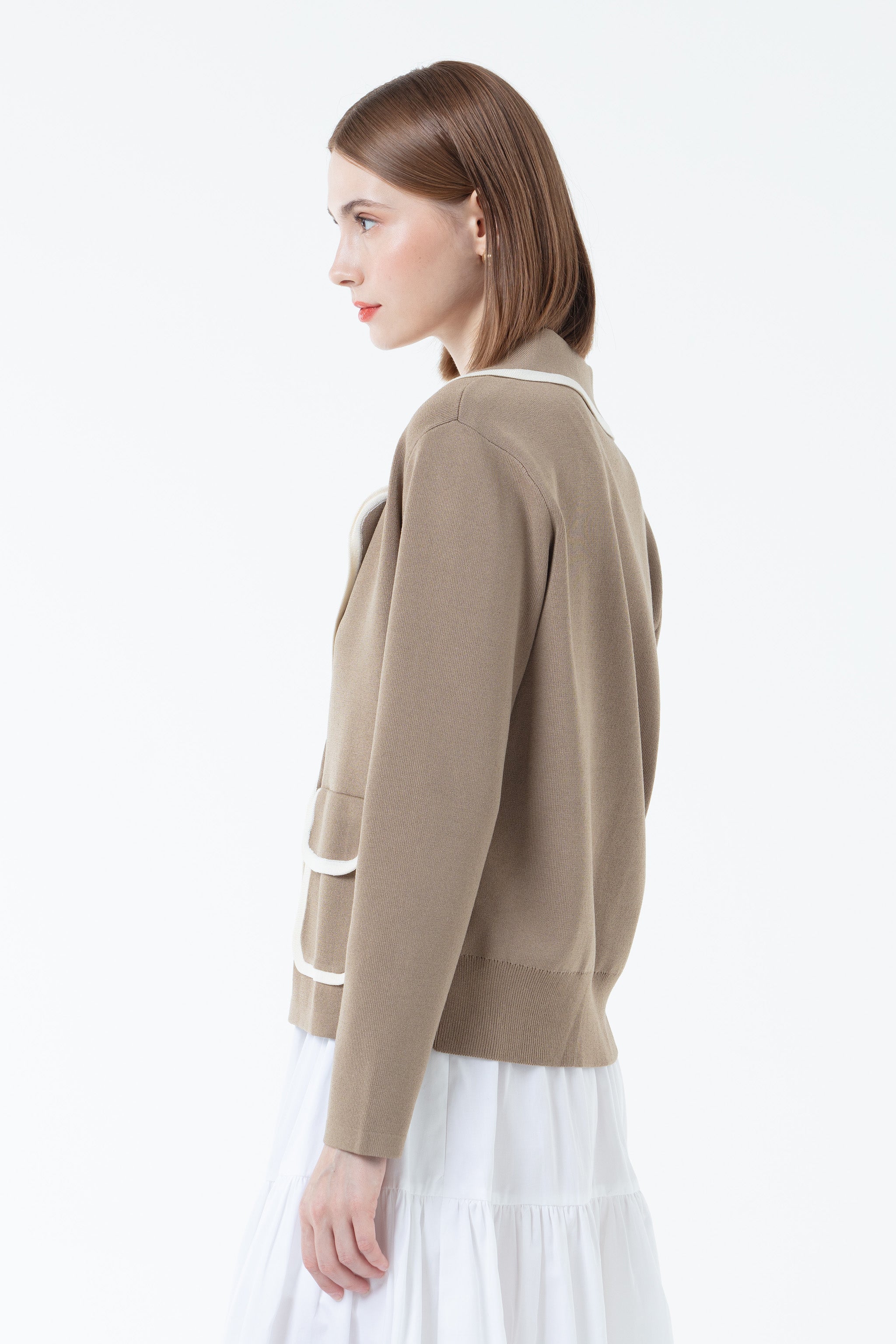 K/Woods Contrast Trim Blazer