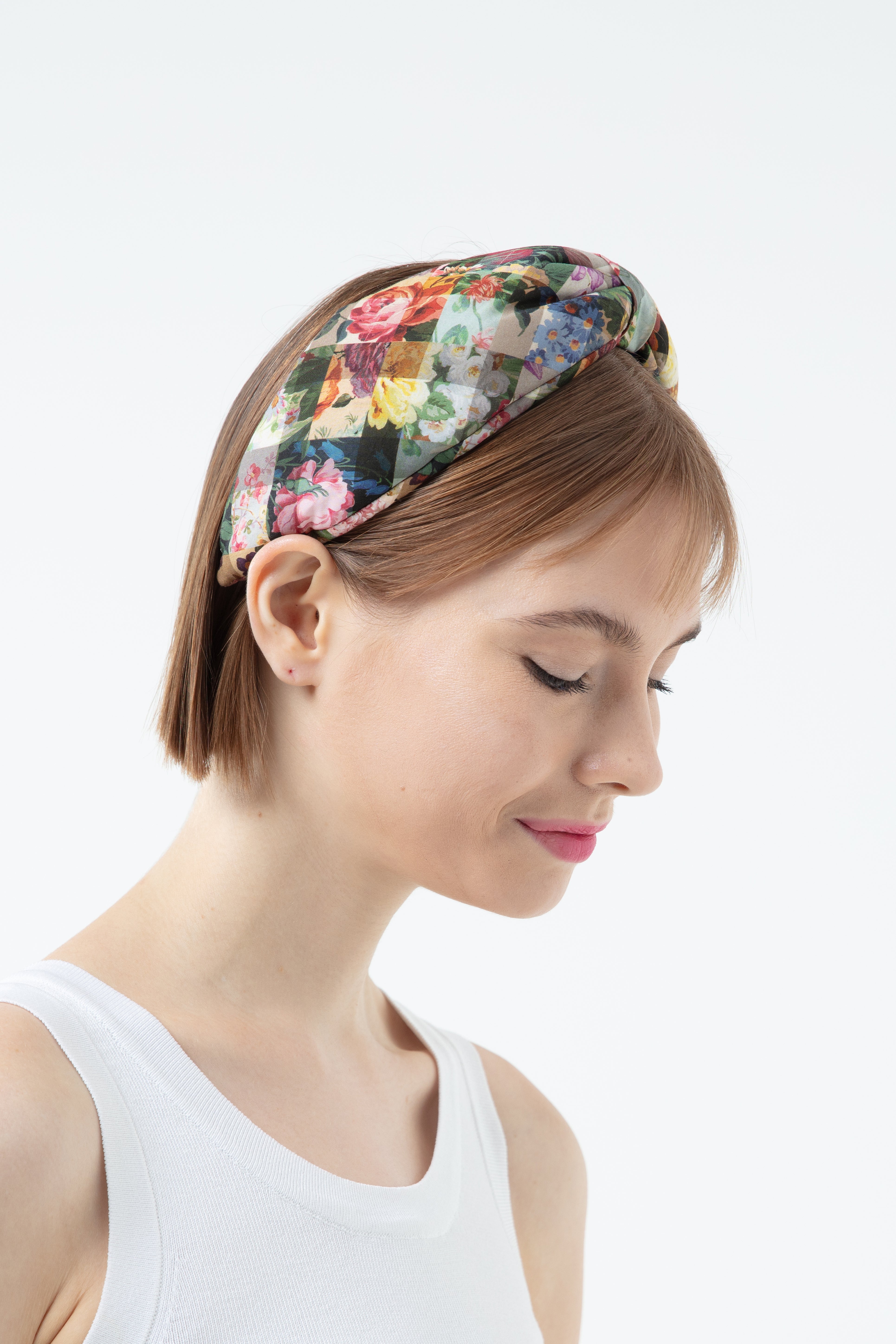 K/Woods Floral Grace Hairband - Active Gingham