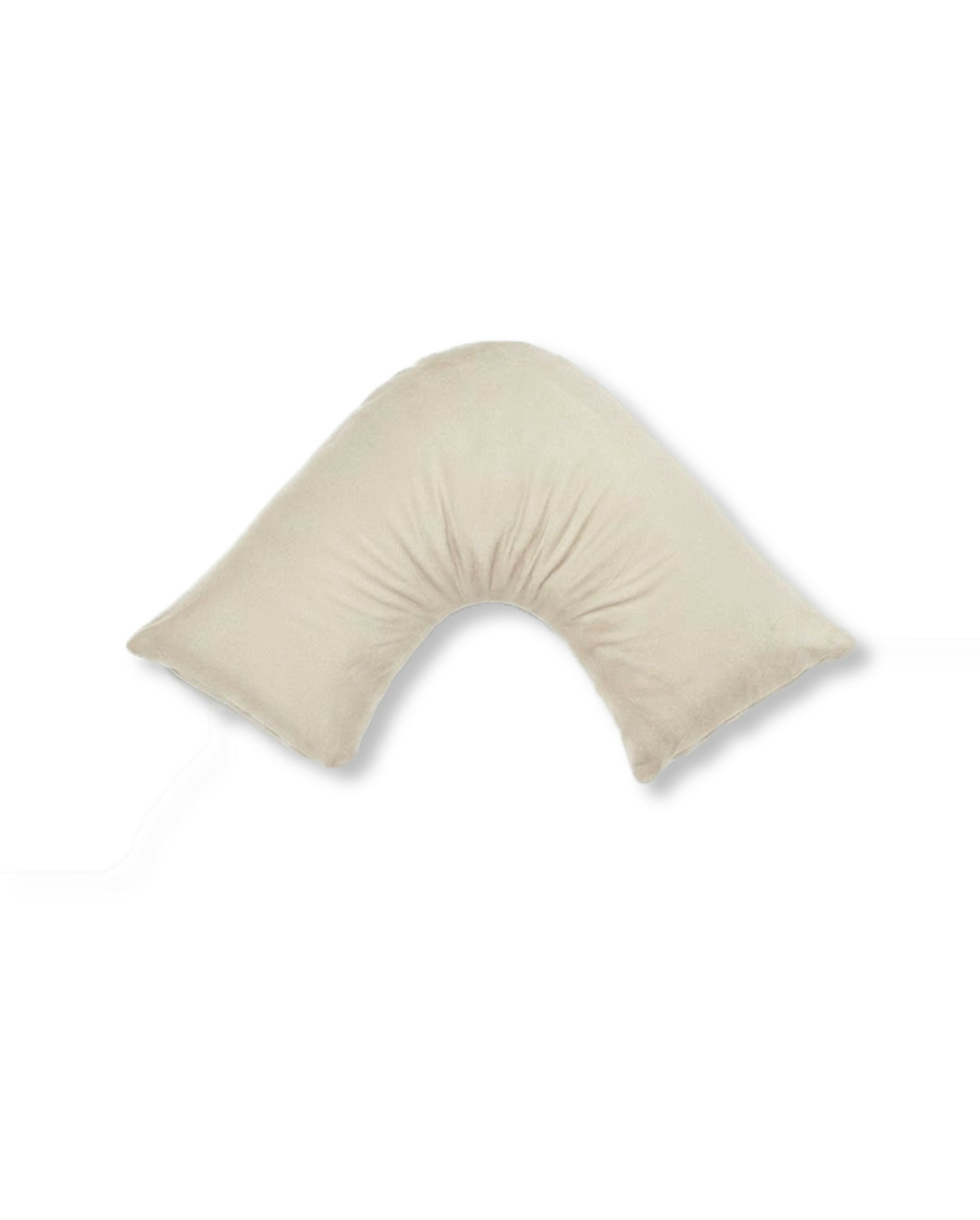 Rapee CUDDLE U™ V-Shape Pillow & Microfibre Cover Set – 75 x 75 cm – Beige