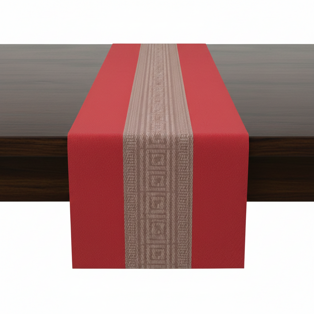 GREEK Table Runner | Greek Key Texilene - 30 x 180 cm, Red