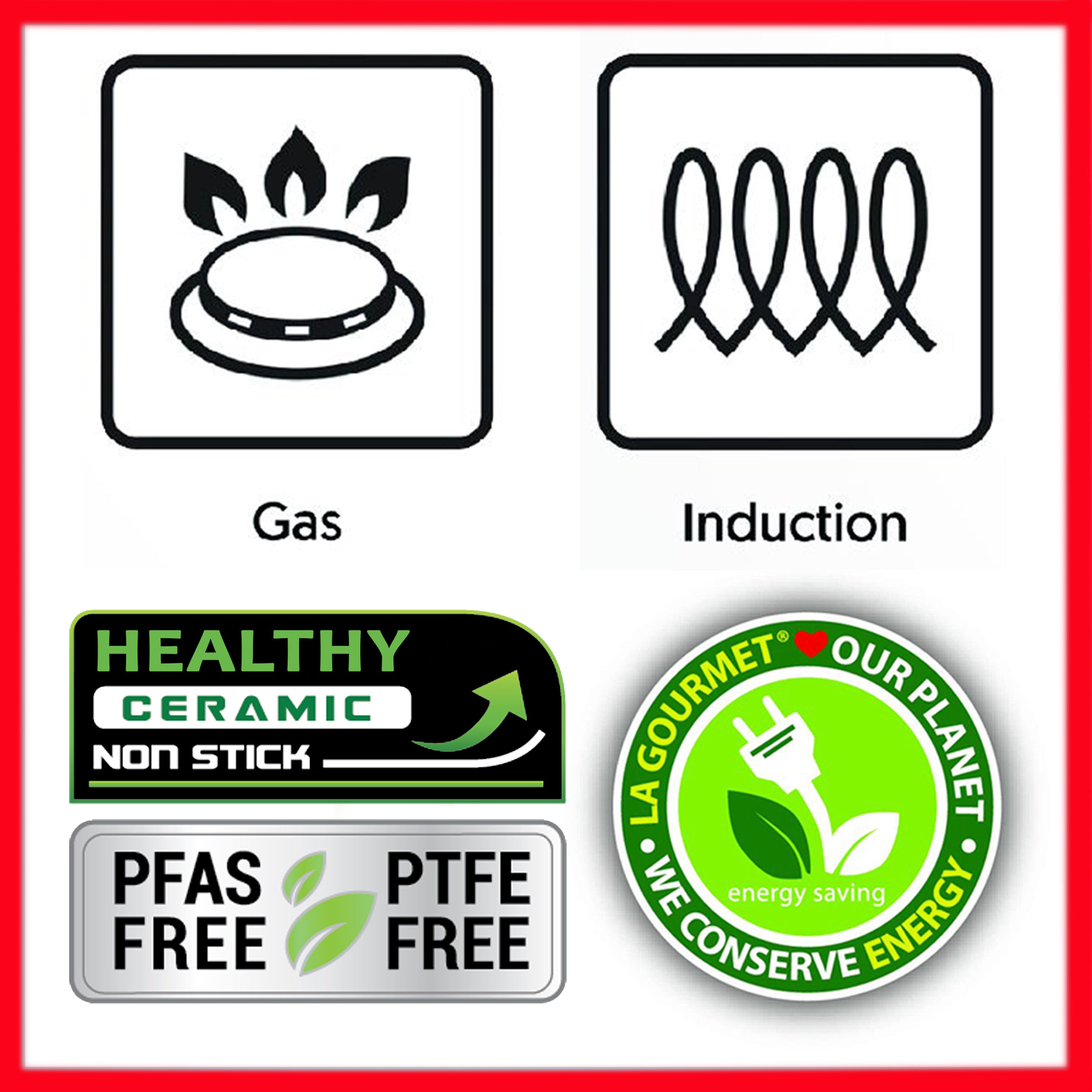 La Gourmet Shogun Smart 4pcs Ceramic Cooking Set- Blue LGSNST429896