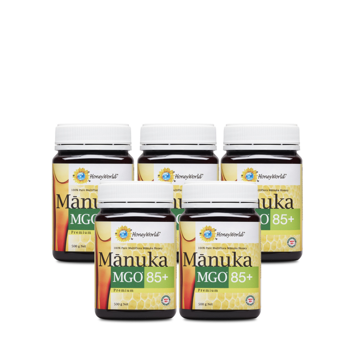 Honeyworld Manuka Honey MGO85+ 500g (5 Bottles)
