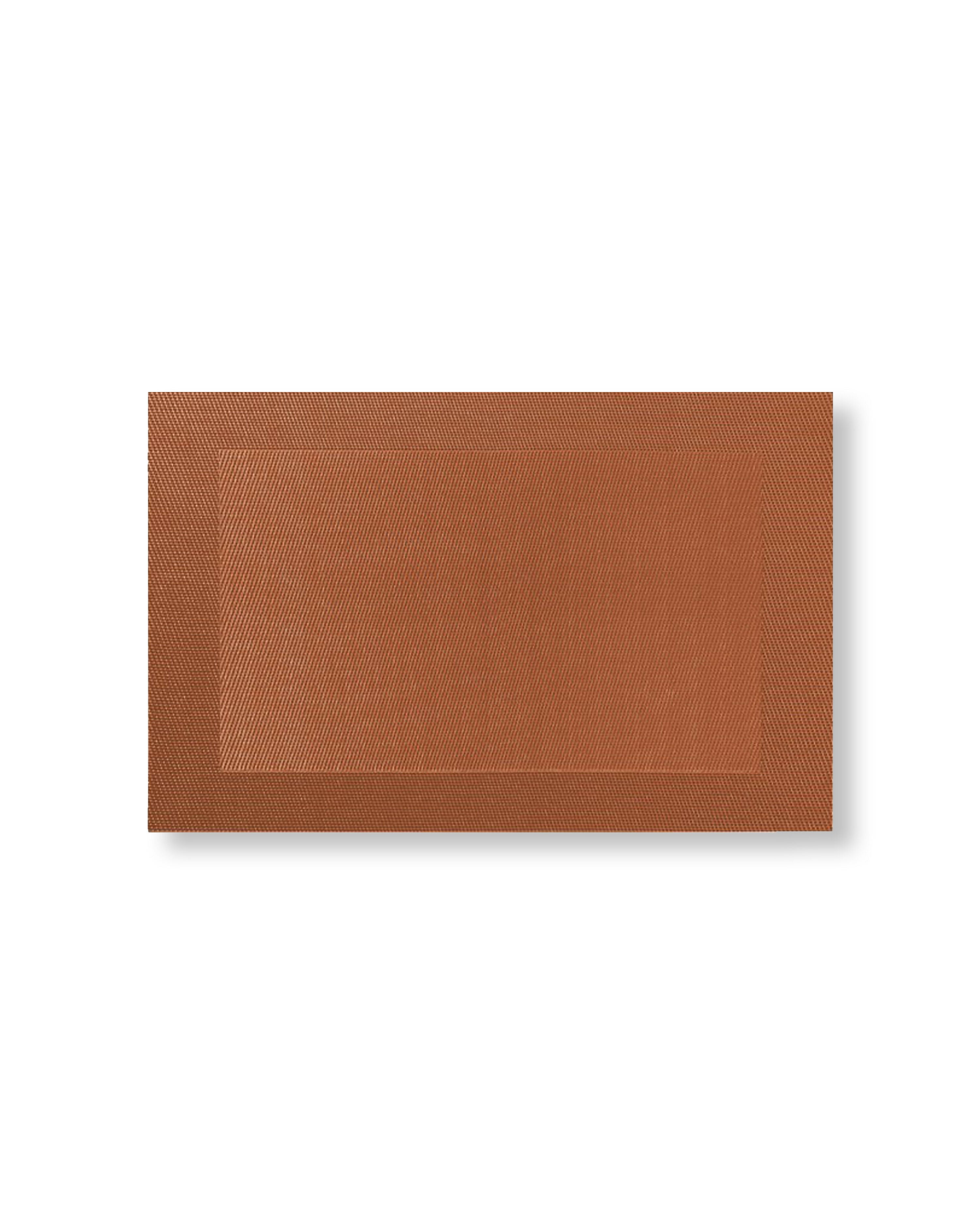 Rapee Border Woven Texilene Placemat – Tone on Tone Border Design – 35 x 47 cm – Orange
