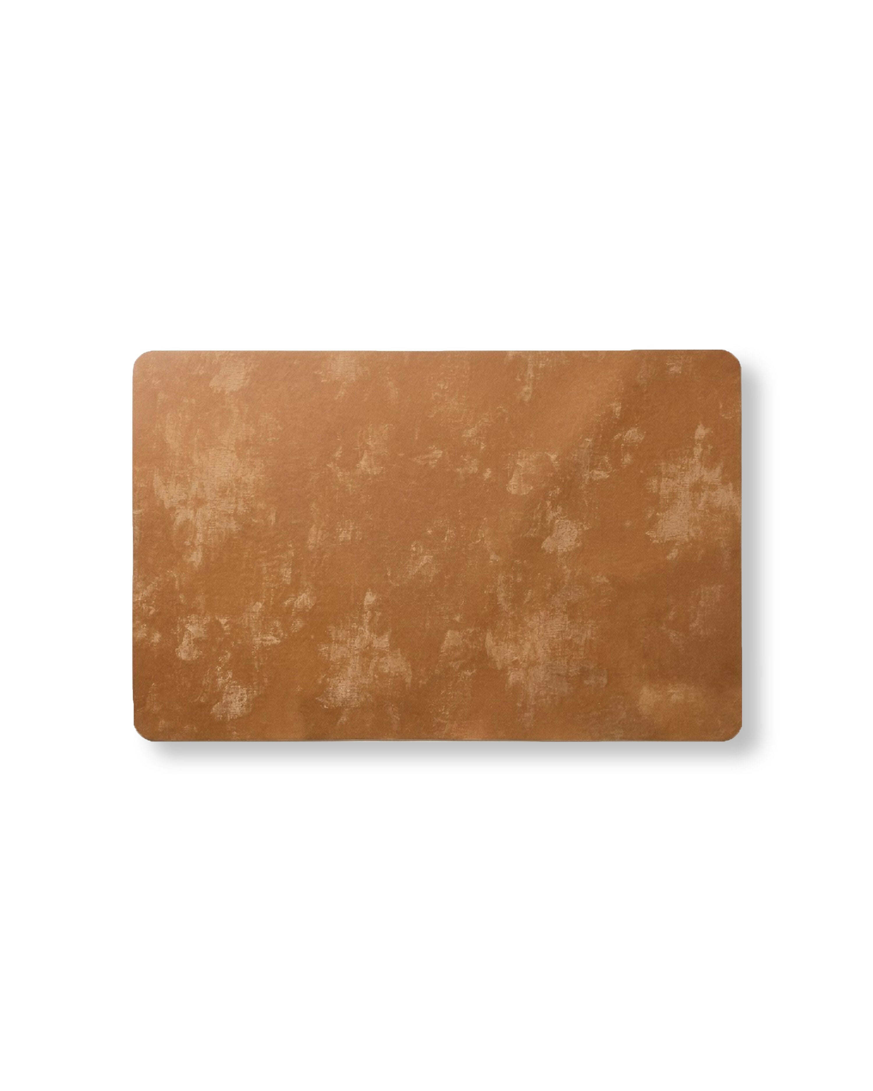 Rapee Frost Velvet Rectangular Placemat – Textured Design – 30 x 45 cm – Tan