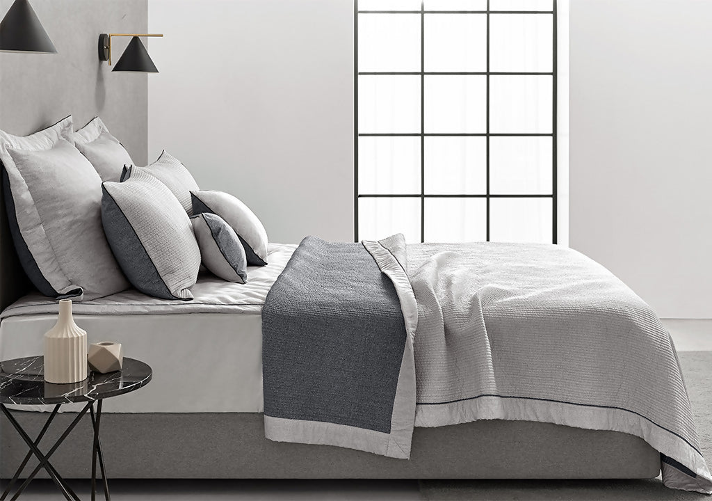 Allerman Robert Wool Washing Coverlet (Bedspread) - Grey