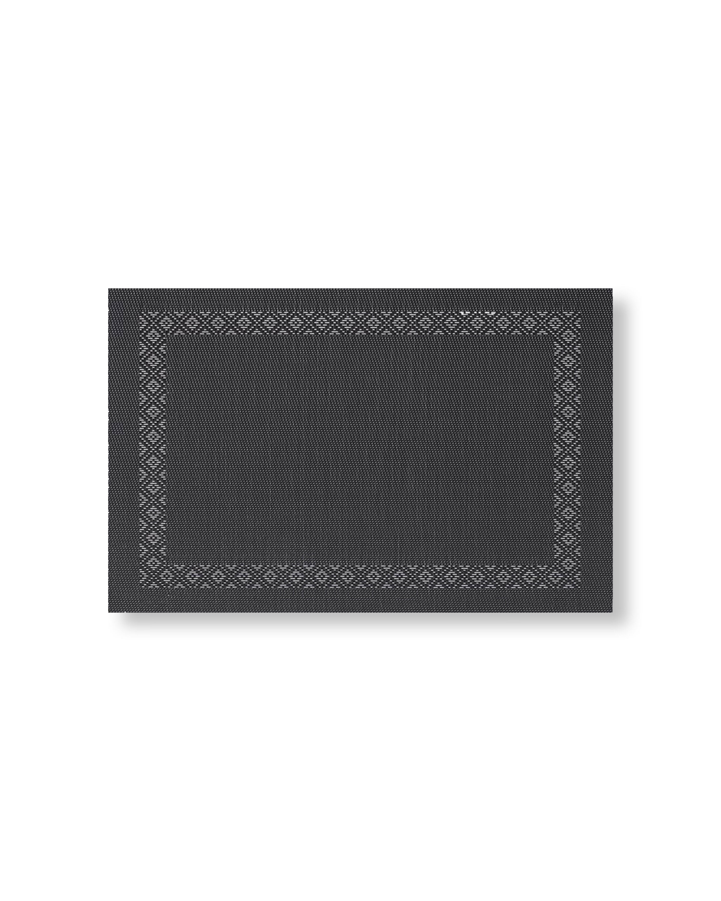 Rapee Aztec Woven Texilene Placemat – 30 x 45 cm – Black