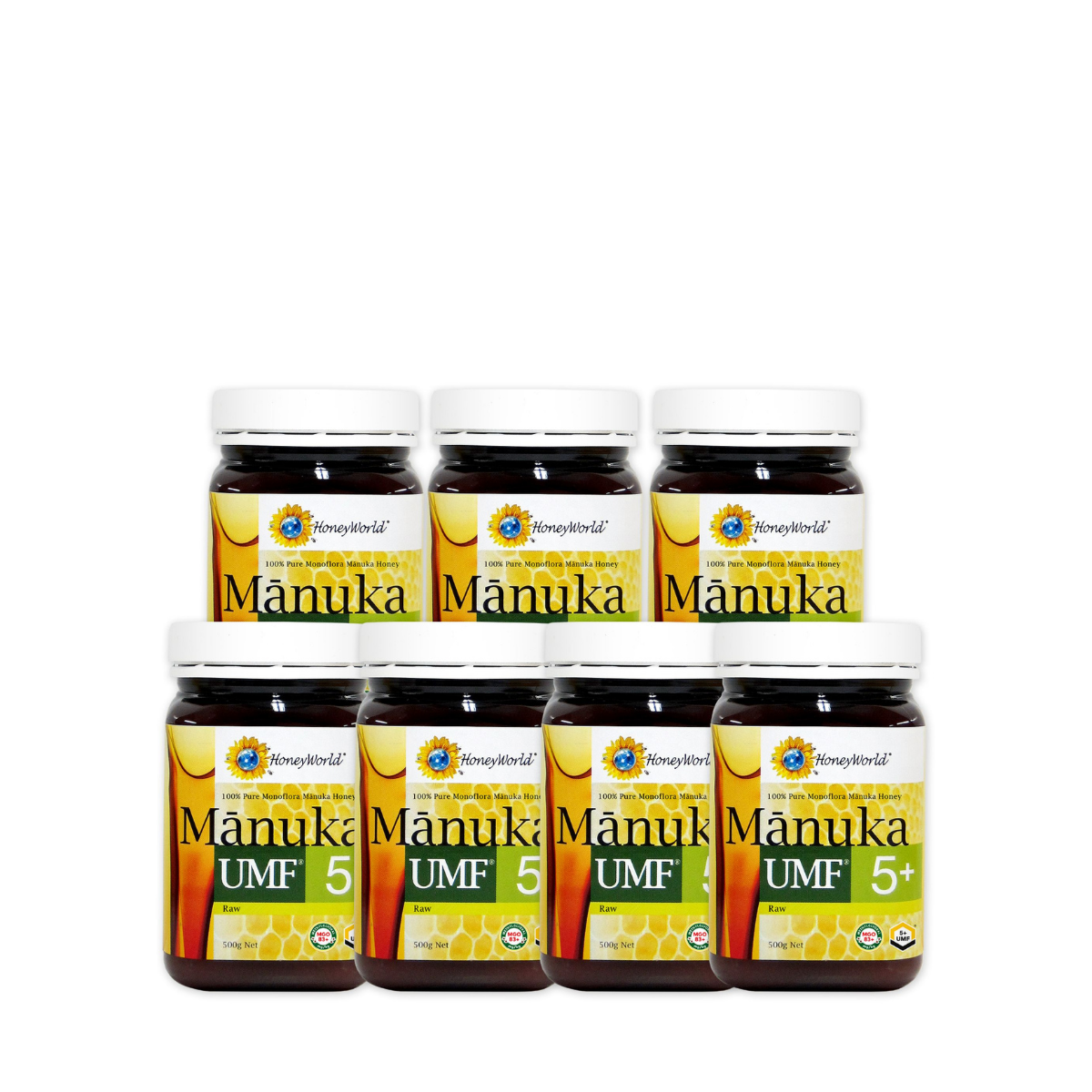 Honeyworld Raw Manuka Honey UMF5+ 500G (7 Bottles)