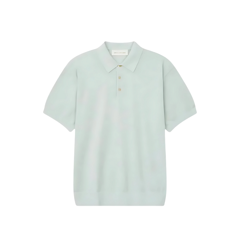 Man On The Boon Texture Relax Fit Polo Mint