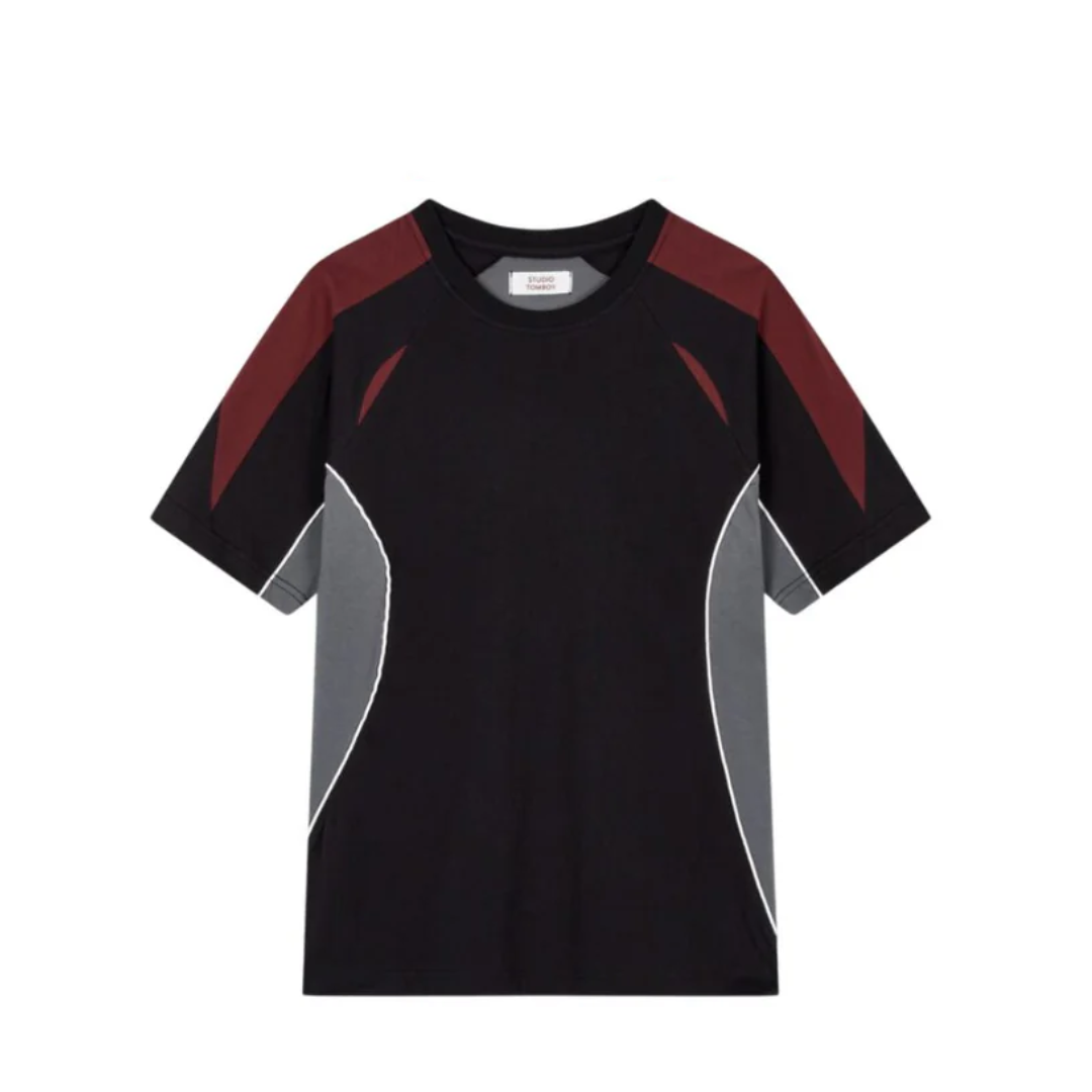 Studio Tomboy Sporty Short Sleeve T-Shirt Black