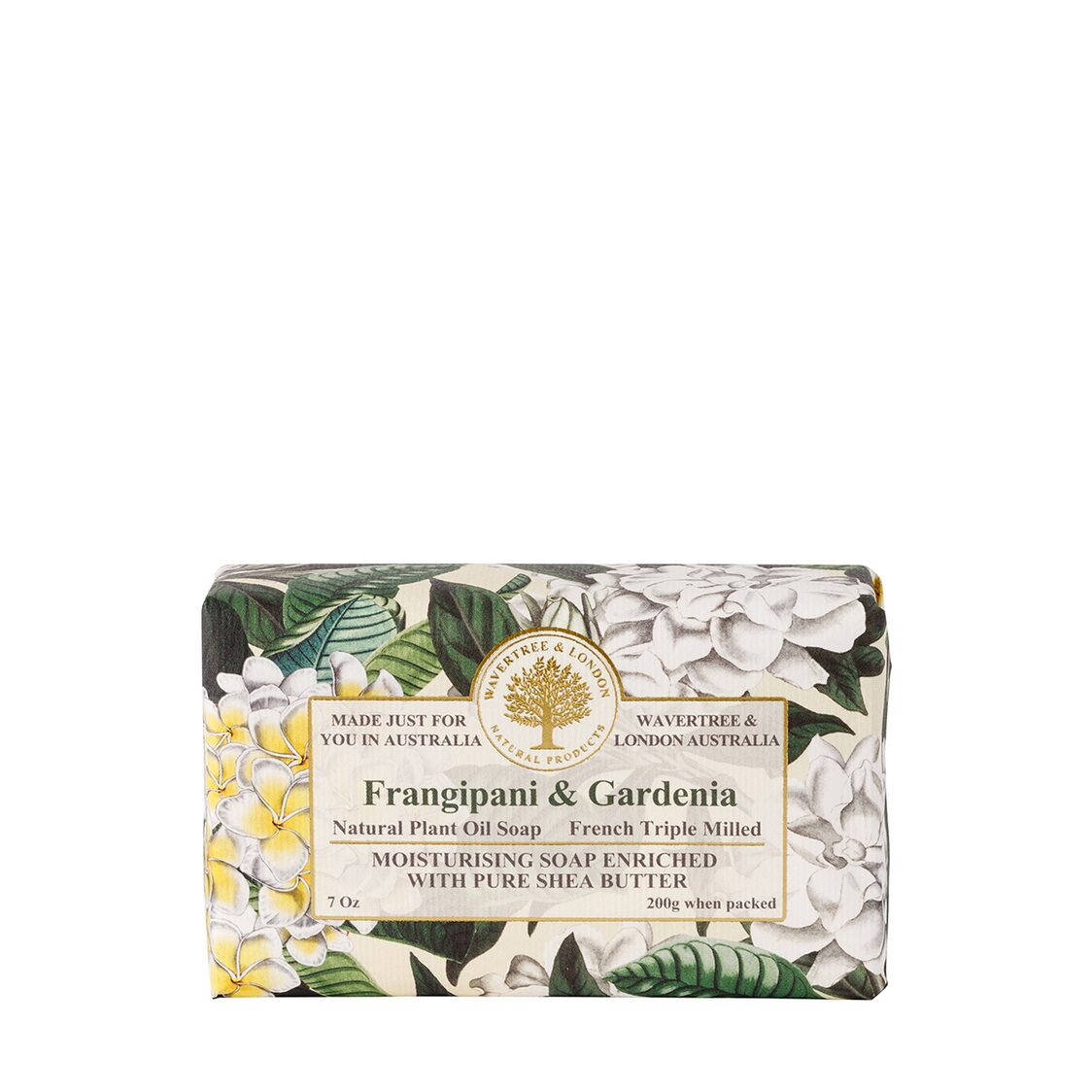Wavertree & London Frangipani & Gardenia Soap Bar 200g