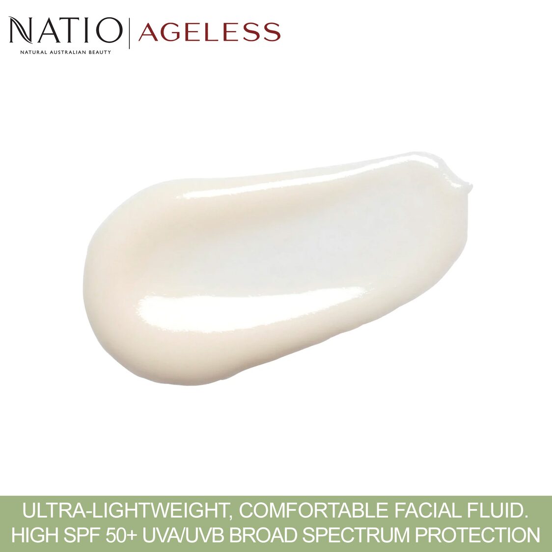 Natio Ageless Hydrating Face Fluid SPF 50+ 60ml