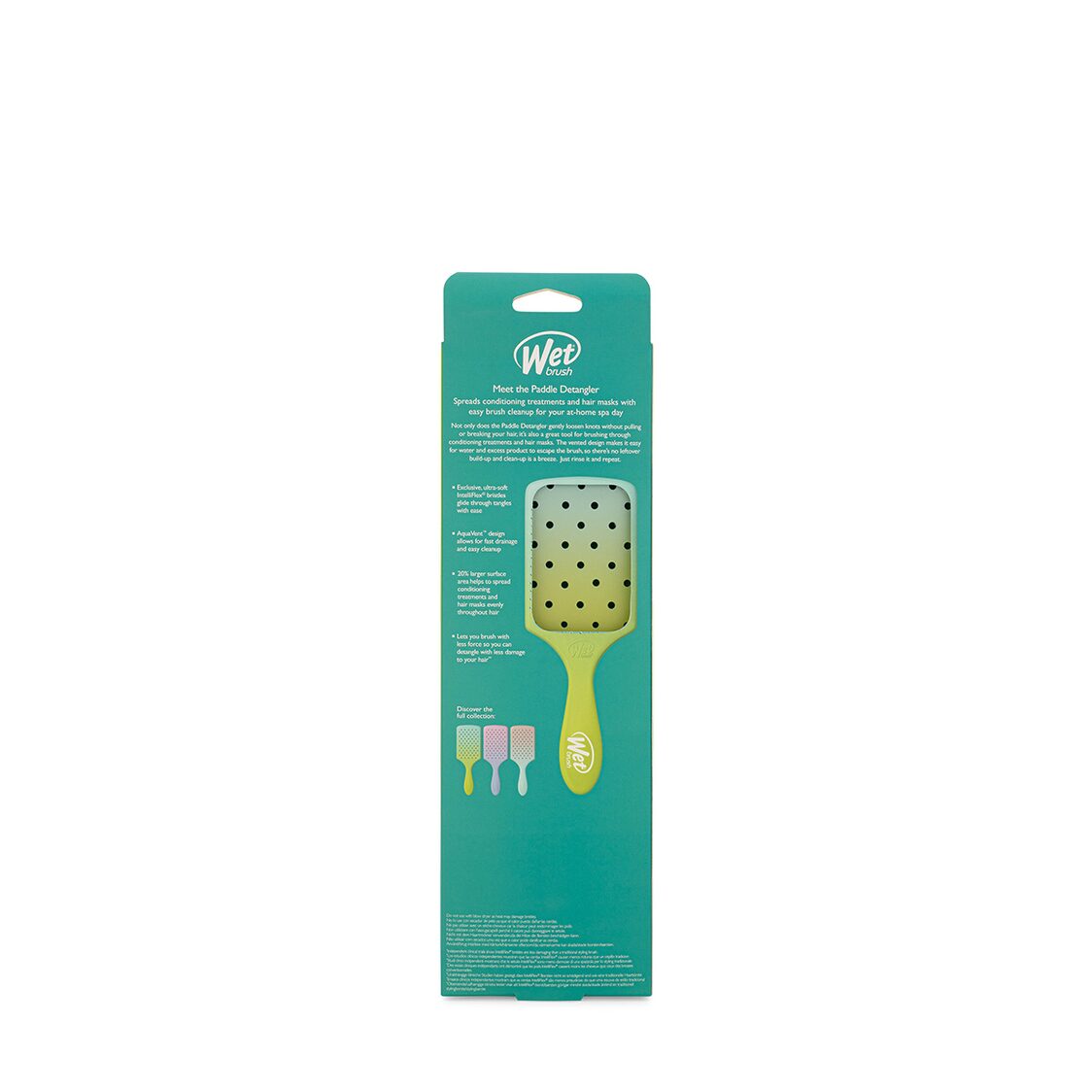 Wet Brush Original Paddle Detangler Ombre Green Blue