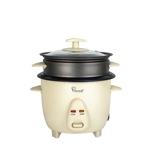 La Gourmet 0.6L Rice Cooker With Non-stick Steamer