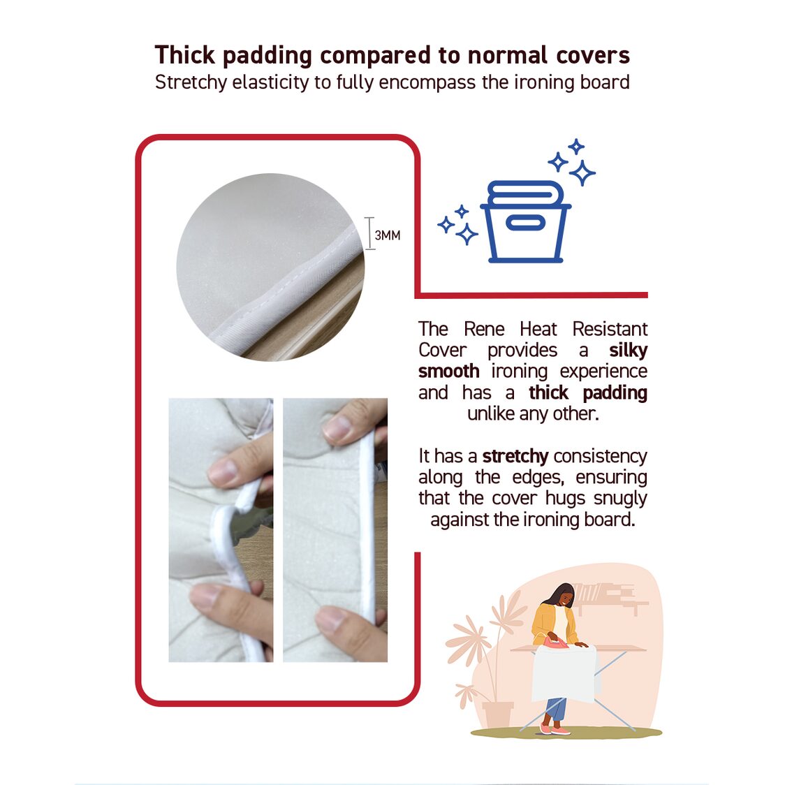 Rene Heat Resistant Baord Cover Classic