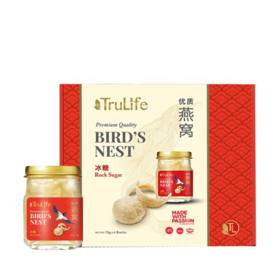 TruLife Bird's Nest With Rock Sugar (70gx6)