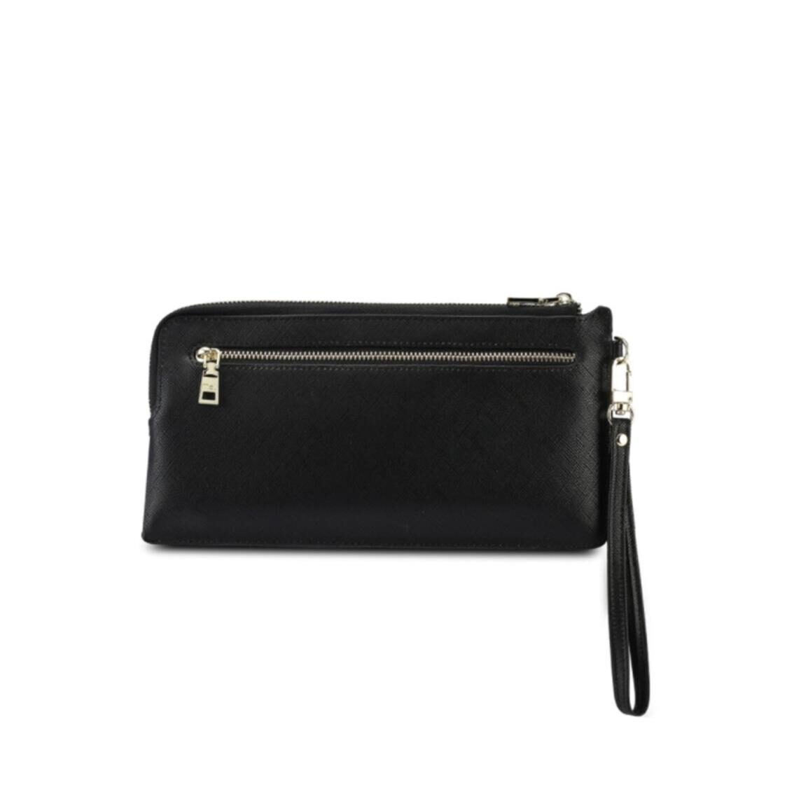 Mel&Co Saffiano Leatherette Slim Wristlet Pouch