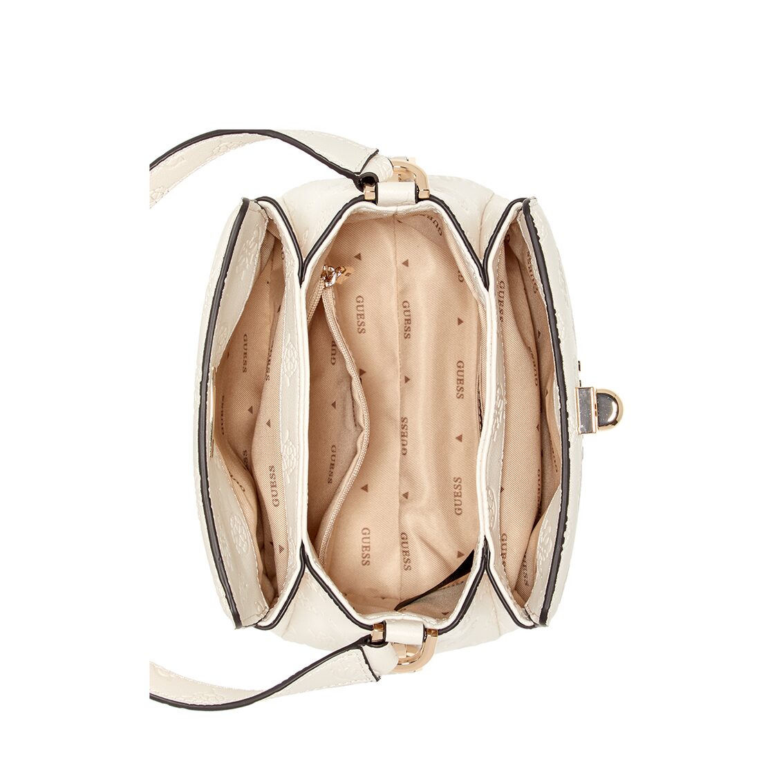 Guess Phoebe Mini Crossbody Bag - Off White Logo