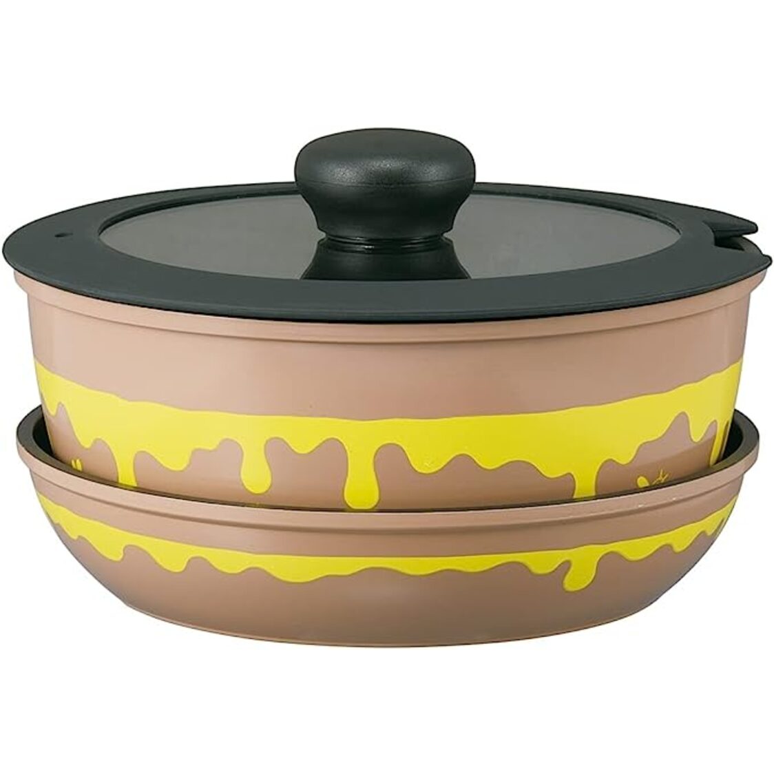 SKATER Winnie The Pooh IH 20cm Pot & 20cm Fry pan with Detachable Handle/ Non-stick/ Diamond coating - Genuine Disney Product